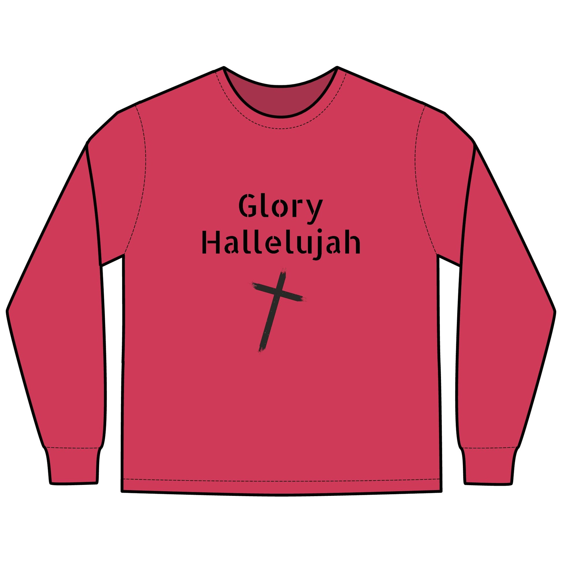 Glory Gear - Faith-Inspired Long Sleeve Tee - 'Glory Hallelujah'