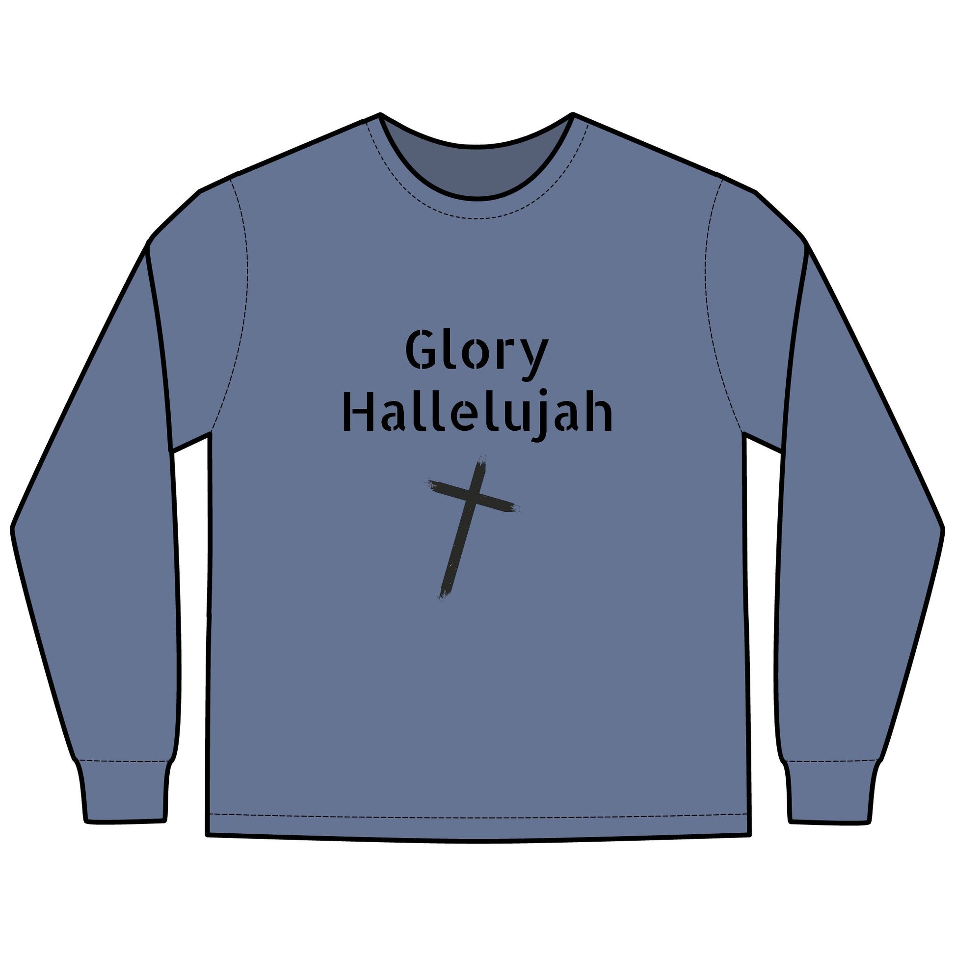 Glory Gear - Faith-Inspired Long Sleeve Tee - 'Glory Hallelujah'