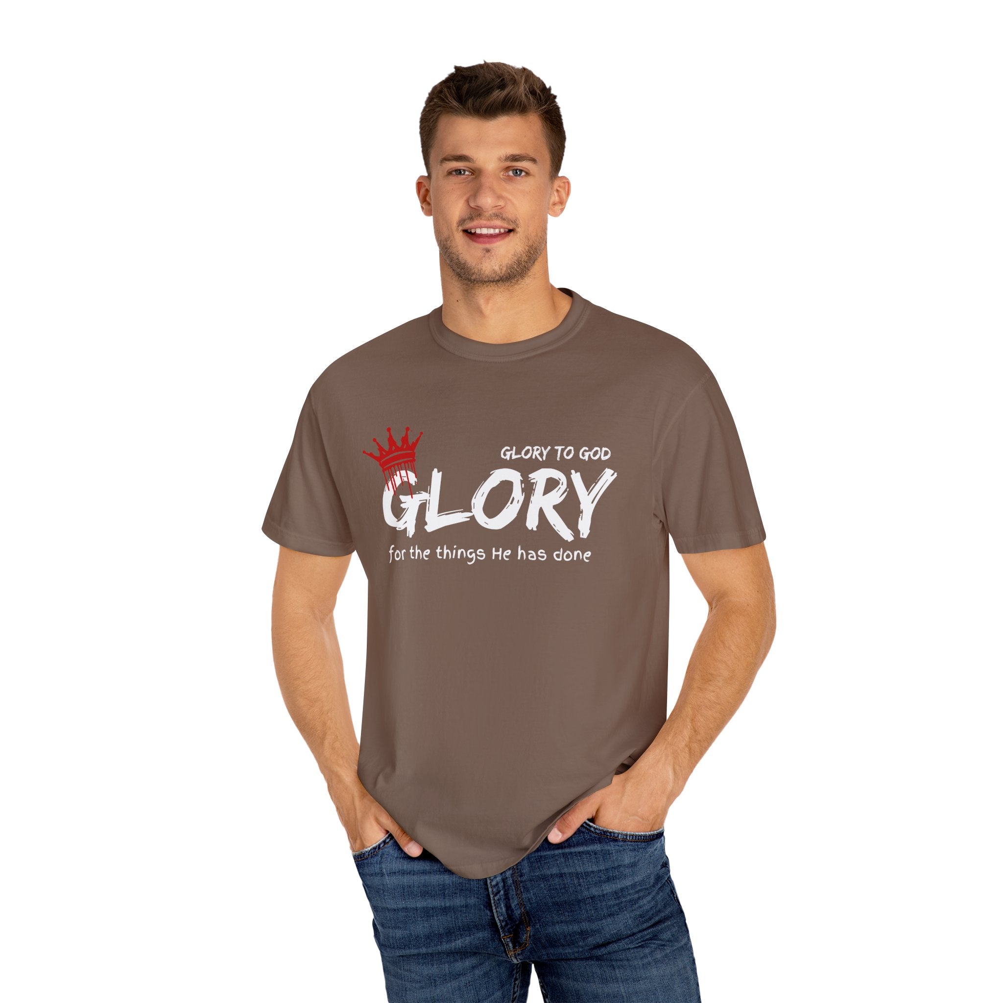 Collection of Faith-Inspired Unisex T-Shirt - 'Glory to God' Design in a gallery layout
