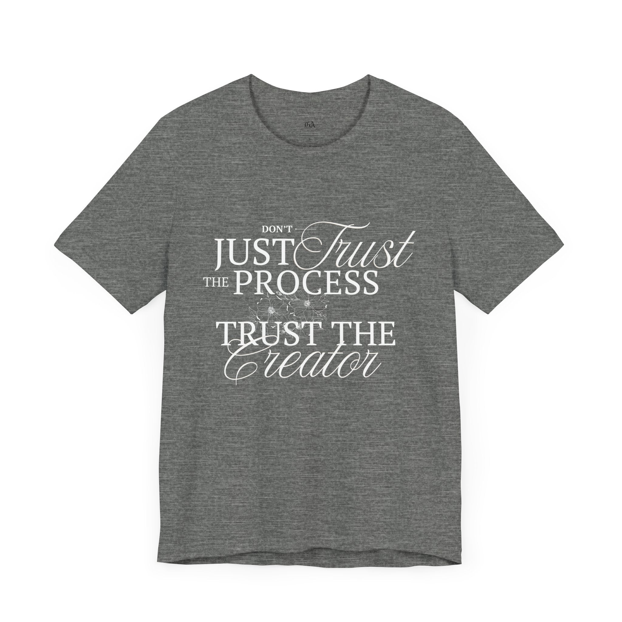 Collection of Women's Edition Inspirational Trust the Creator Tee, Motivational Shirt, Gift for Creatives, Unisex Graphic Tee, Relaxed Fit Everyday Wear in a gallery layout
