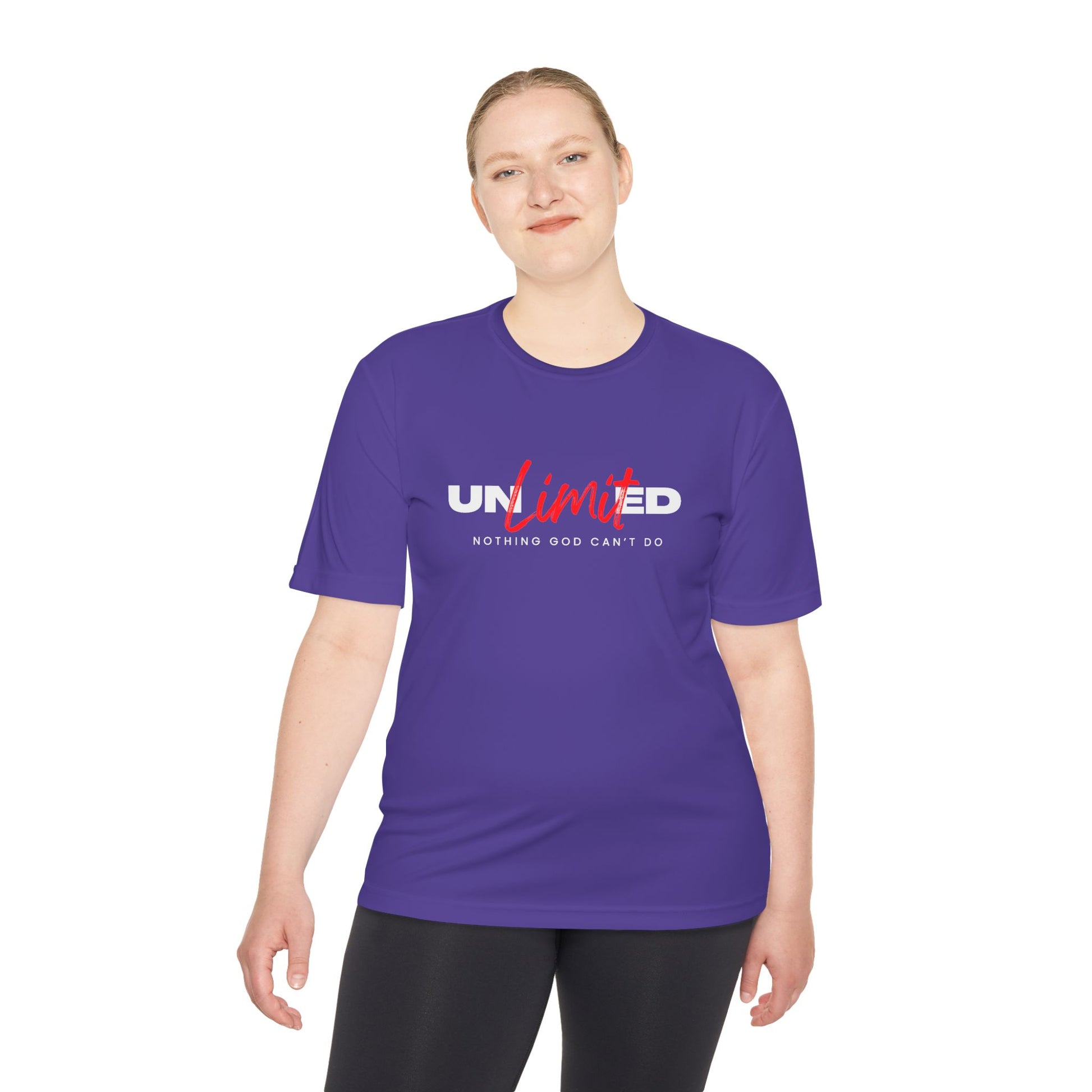 Unisex Moisture Wicking Tee - 'Unlimited' Inspirational Sportswear