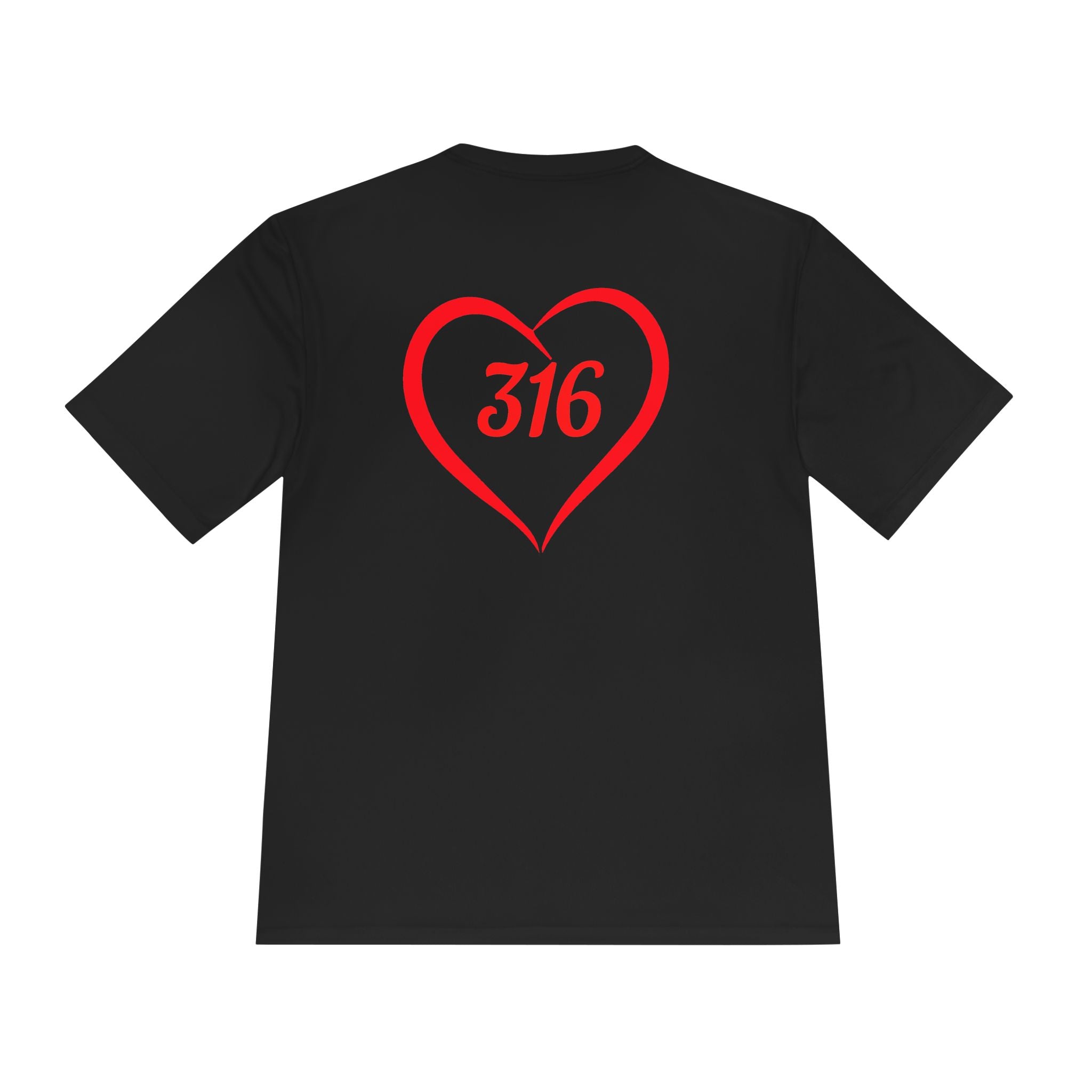 Collection of Unisex Moisture Wicking Tee - Cross and Heart 316 Design in a gallery layout