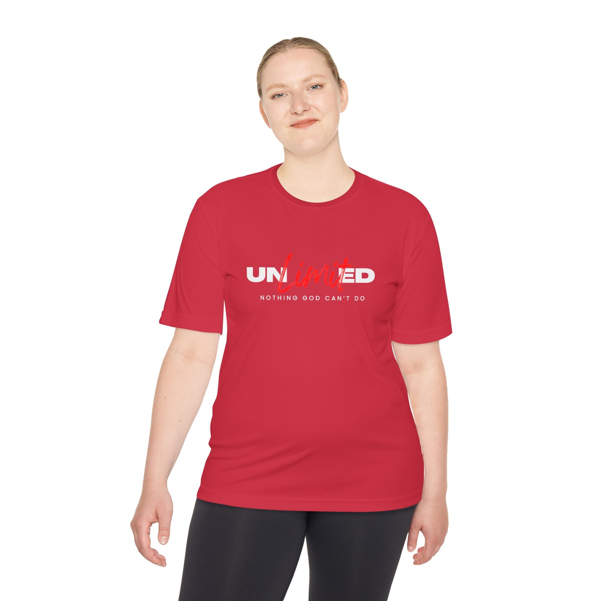 Unisex Moisture Wicking Tee - 'Unlimited' Inspirational Sportswear