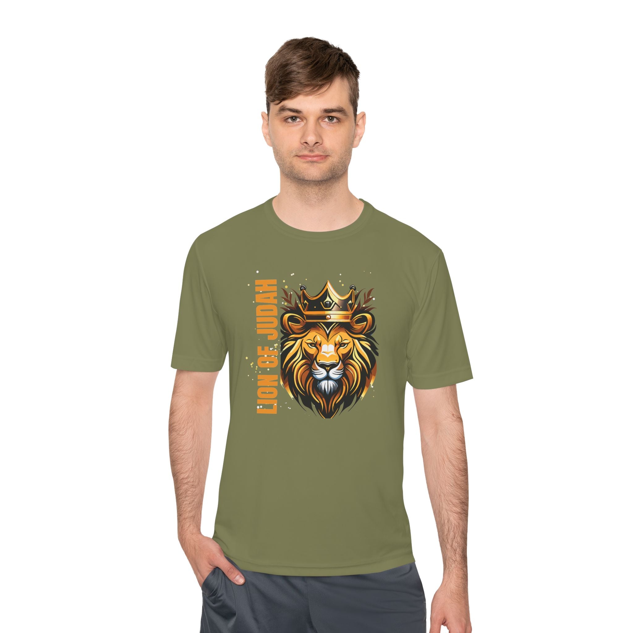 Collection of Lion of Judah Unisex Moisture Wicking Tee - Stylish Performance Shirt for Active Lifestyle in a gallery layout