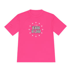 Collection of Unisex Moisture Wicking Tee - 'Jesus is Lord' Inspirational Activewear in a gallery layout