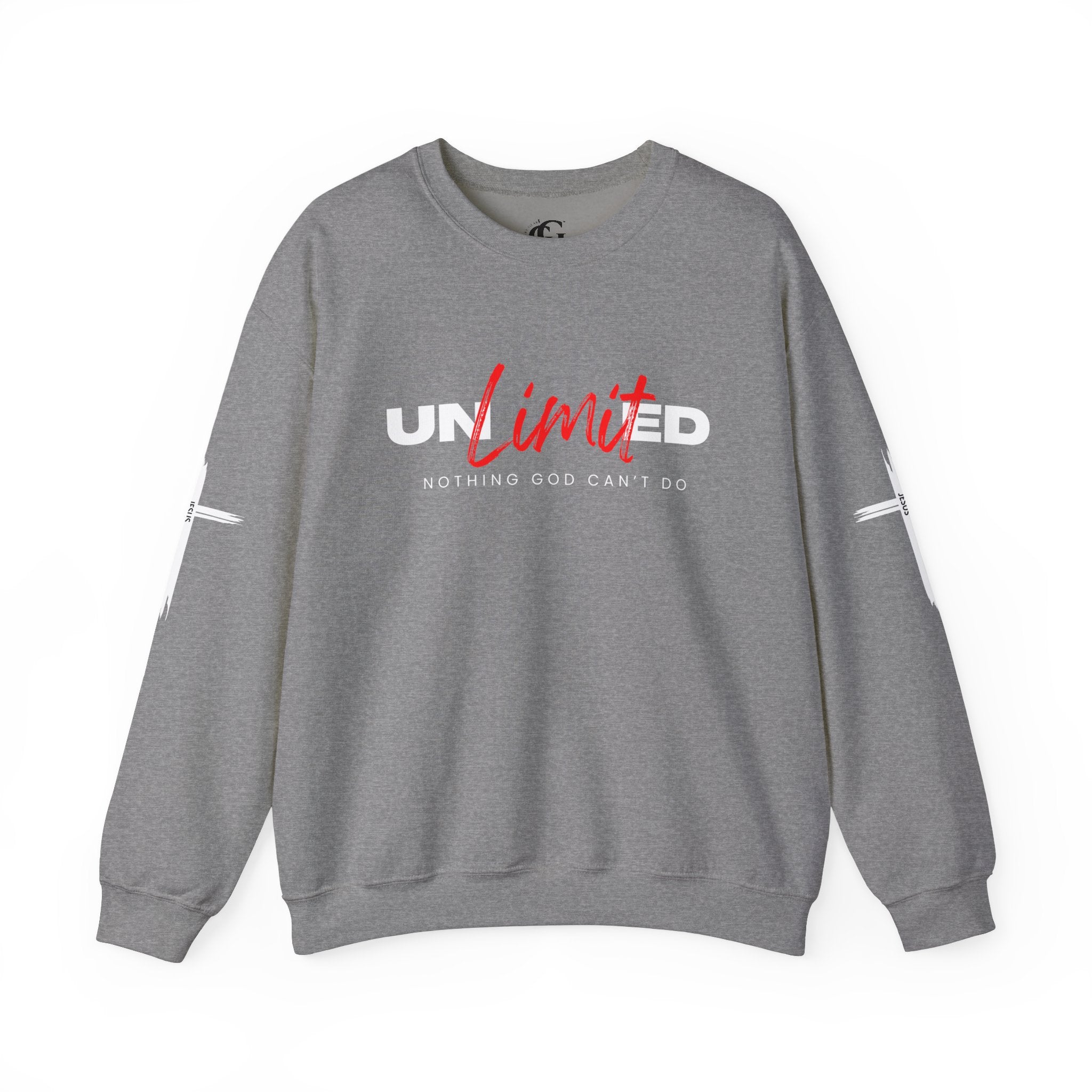 Collection of Unlimited "Nothing God Can't Do" Crewneck Sweatshirt - Motivational Everyday Wear in a gallery layout