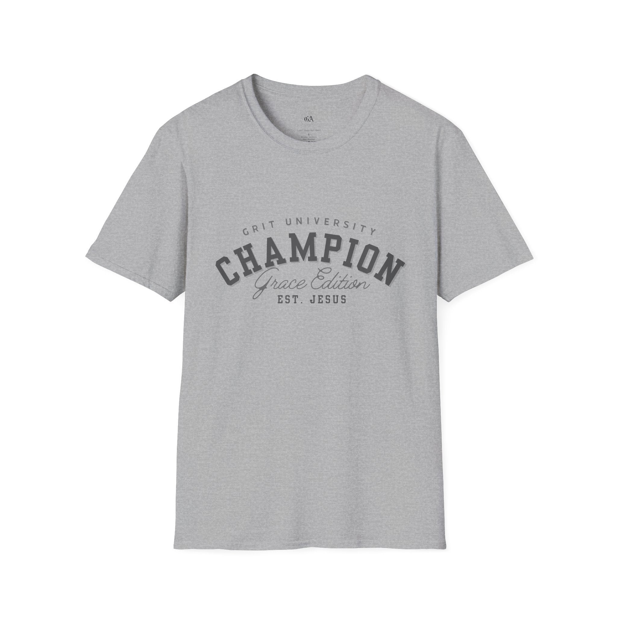 Collection of Christian Champion T-Shirt, Inspirational Tee, Faith Apparel, Gift for Believers, Grace Edition, Everyday Wear in a gallery layout