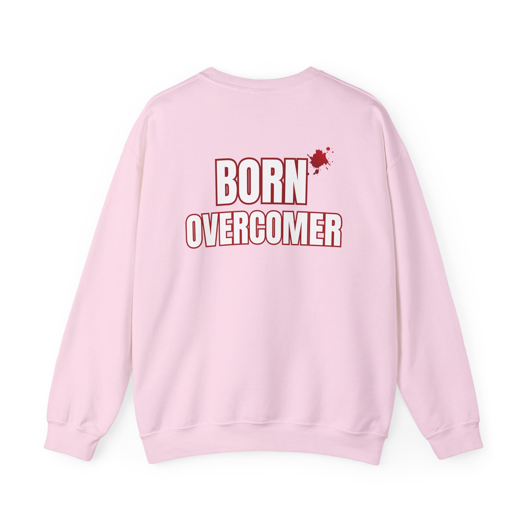 Collection of Born Overcomer Unisex Heavy Crewneck Sweatshirt - Motivational Casual Wear in a gallery layout