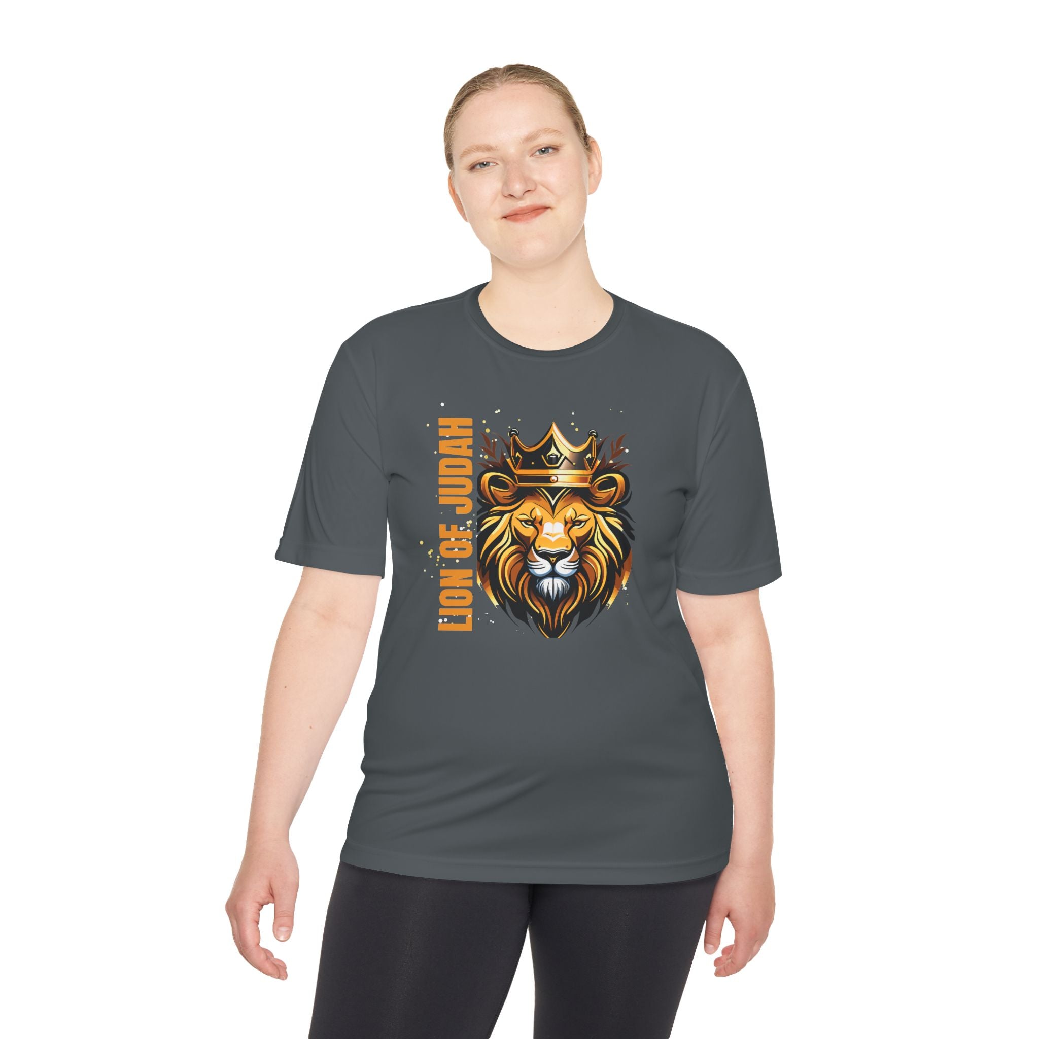 Collection of Lion of Judah Unisex Moisture Wicking Tee - Stylish Performance Shirt for Active Lifestyle in a gallery layout