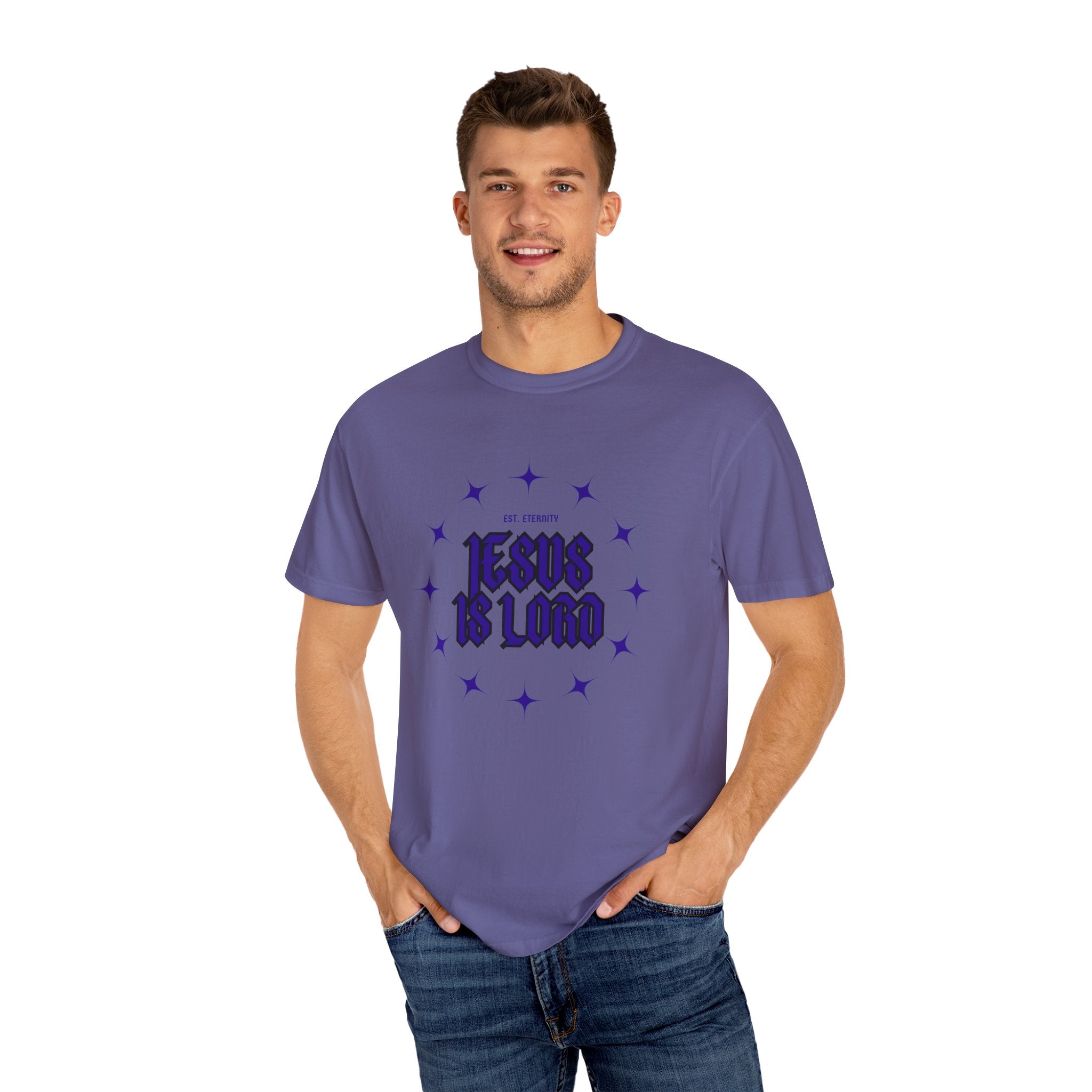 Collection of Inspirational Unisex T-Shirt - 'Jesus is Lord' Design - Perfect for Faith-Based Celebrations in a gallery layout
