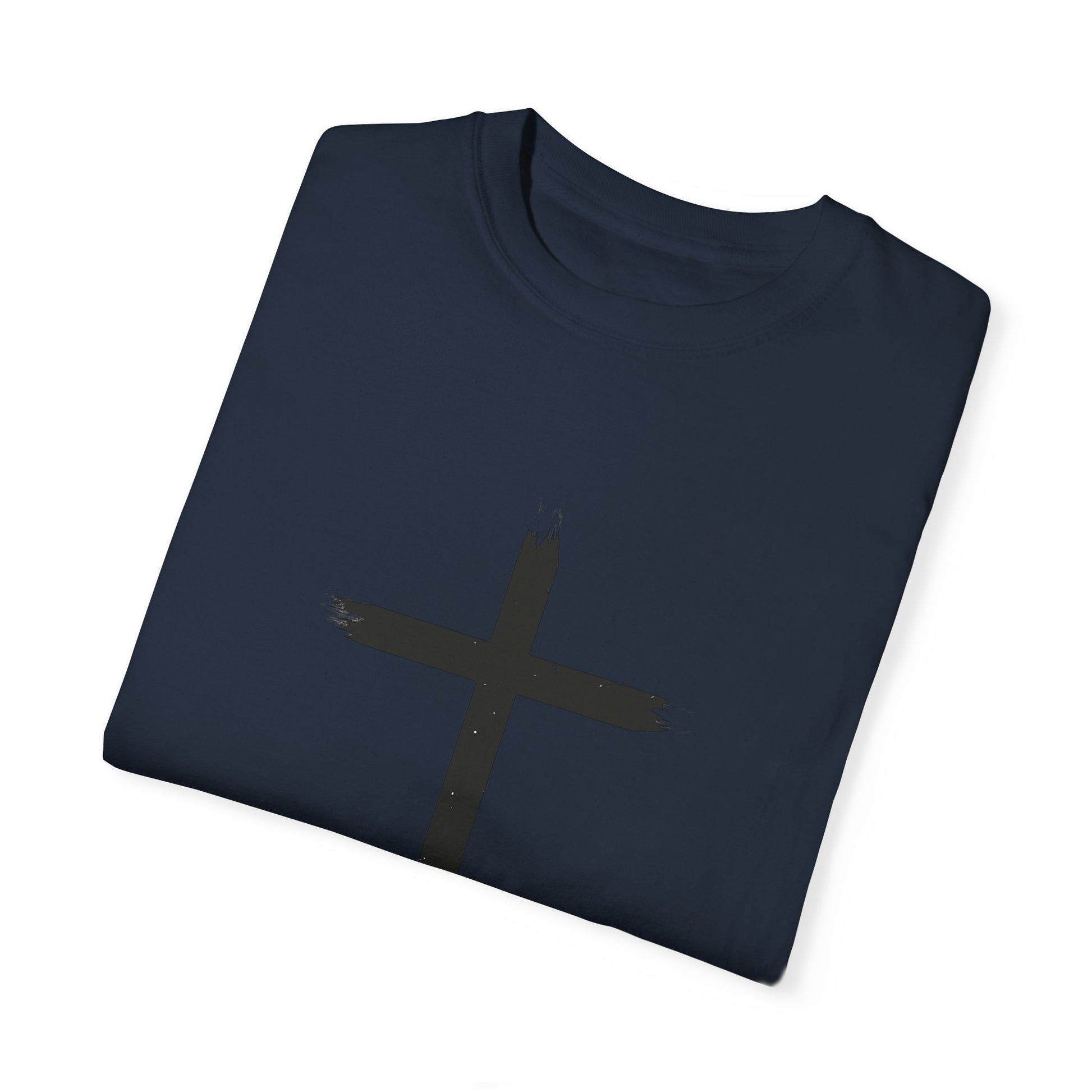 Unisex Garment-Dyed T-Shirt with Cross Design - Faith-Inspired Apparel