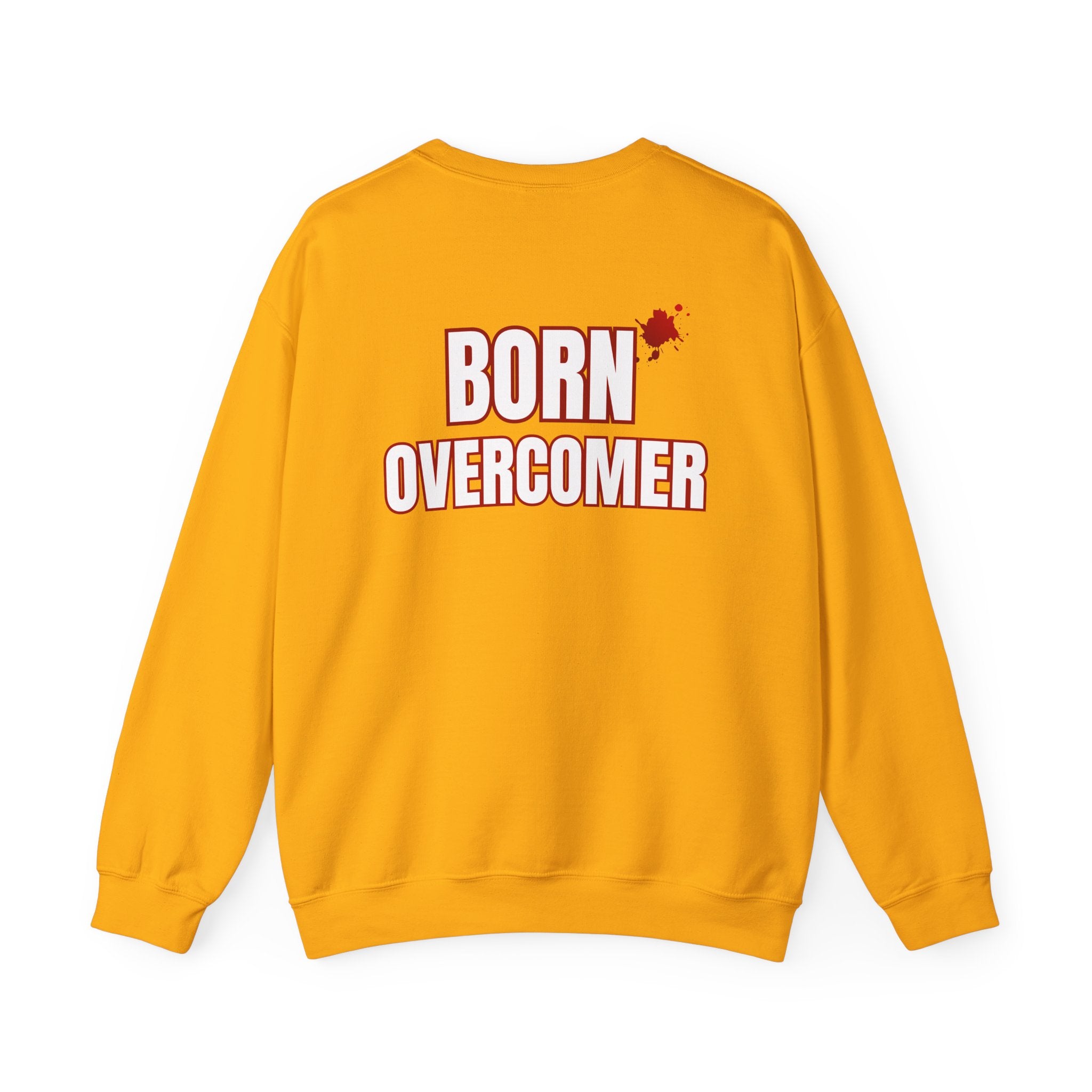 Collection of Born Overcomer Unisex Heavy Crewneck Sweatshirt - Motivational Casual Wear in a gallery layout