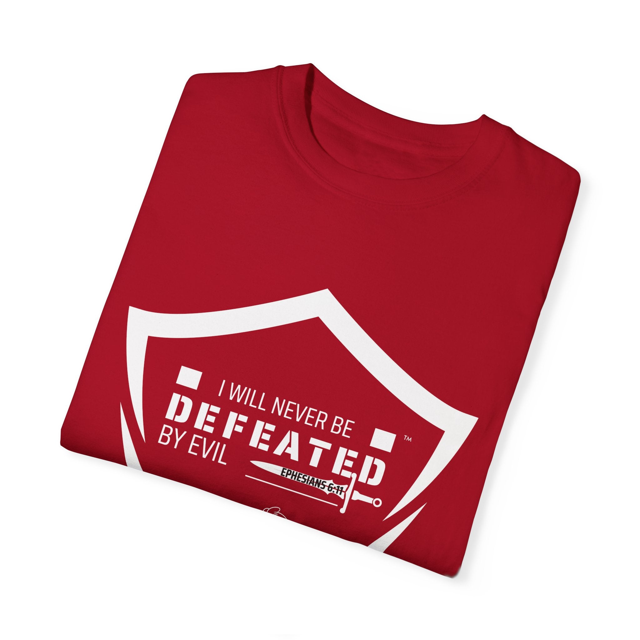 Collection of I Will Never Be Defeated T-Shirt | Unisex Garment in a gallery layout