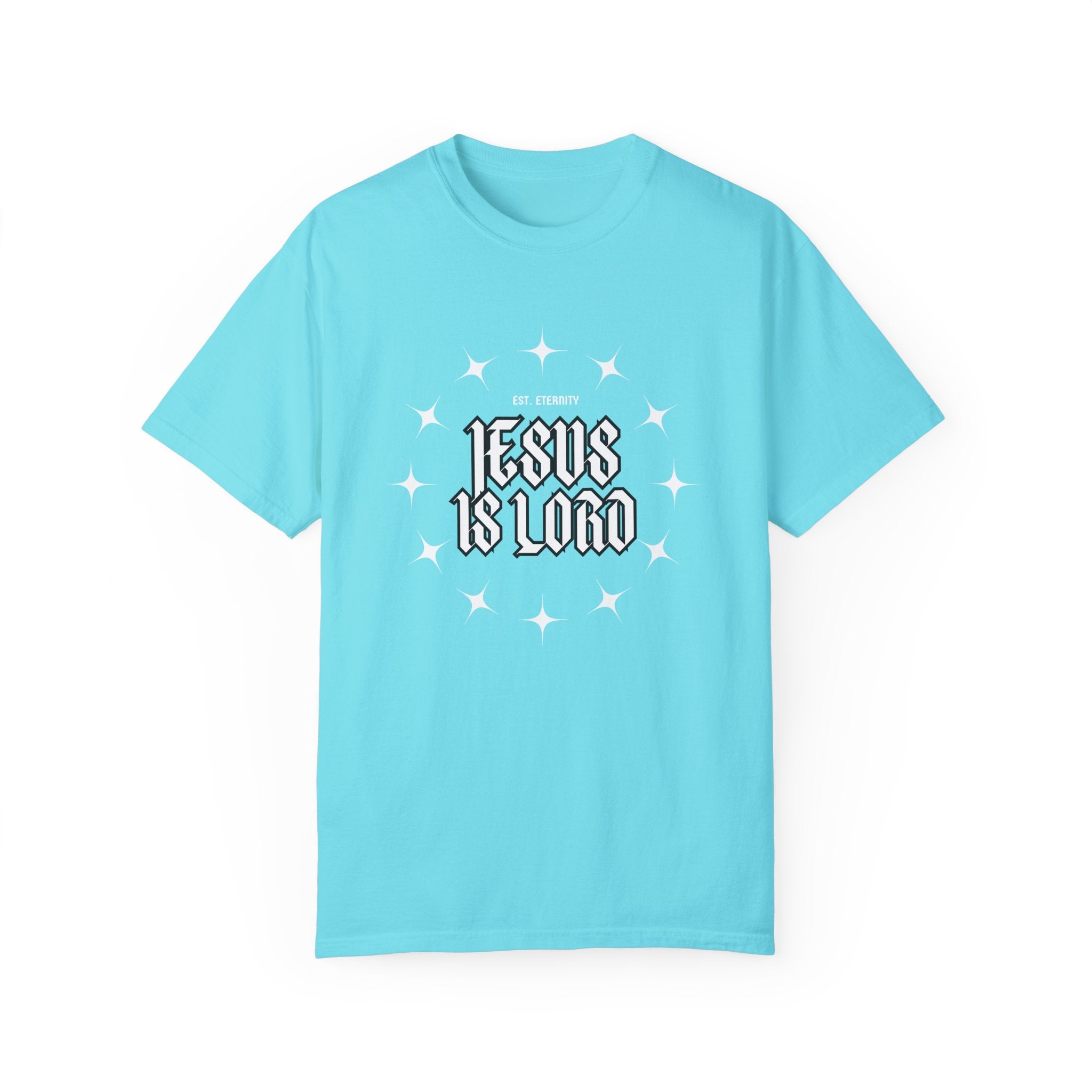 Collection of Jesus Is Lord Unisex Garment-Dyed T-Shirt - Faith-Inspired Apparel in a gallery layout