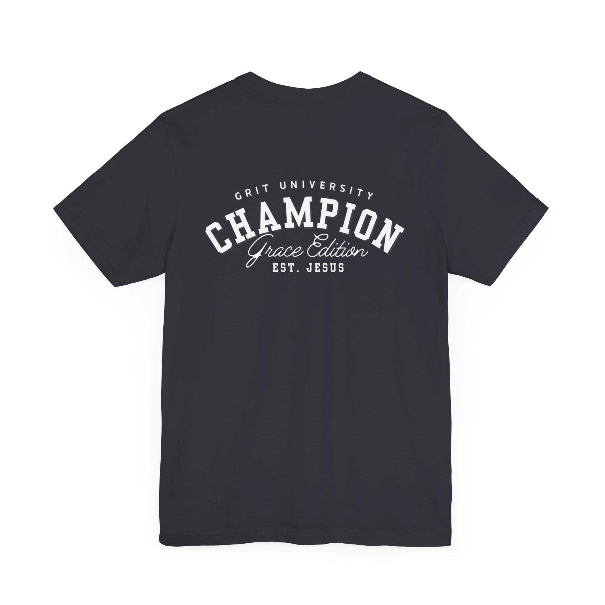 Collection of Champion Spirit Unisex Tee, Motivational T-Shirt for Everyday Wear, Ideal for College Students, Athletes, Gift for Graduates in a gallery layout