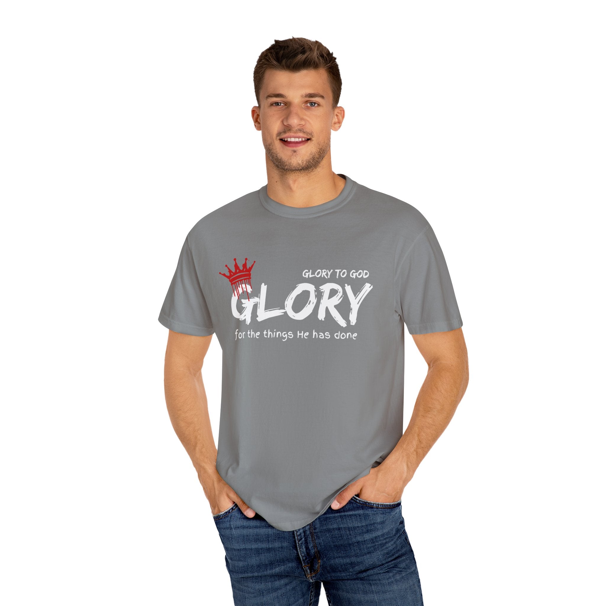 Collection of Faith-Inspired Unisex T-Shirt - 'Glory to God' Design in a gallery layout