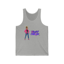 Collection of Edgy Chique Unisex Jersey Tank - Fun & Stylish Graphic Tank Top for Everyday Wear in a gallery layout