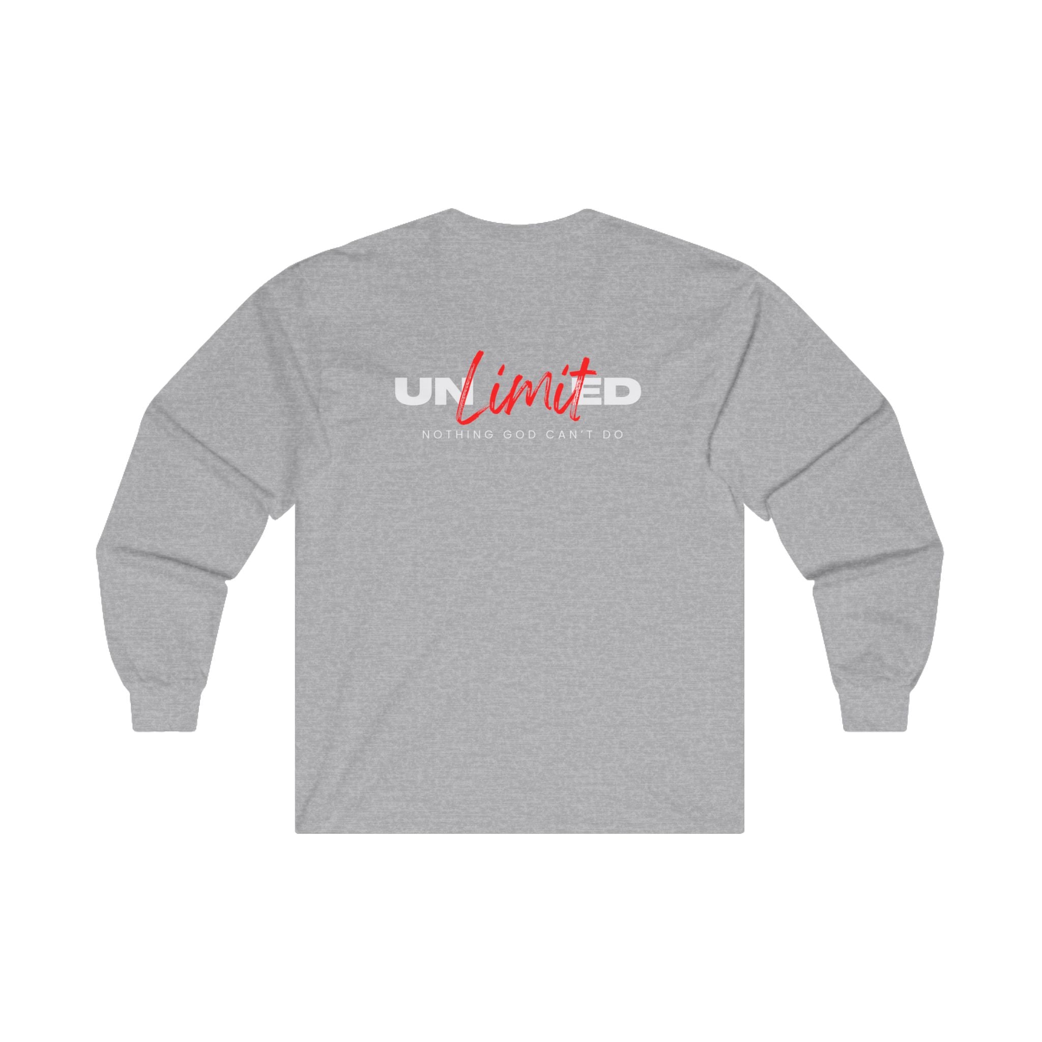 Collection of Unlimited Nothing God Can't Do - Long Sleeve Tee in a gallery layout