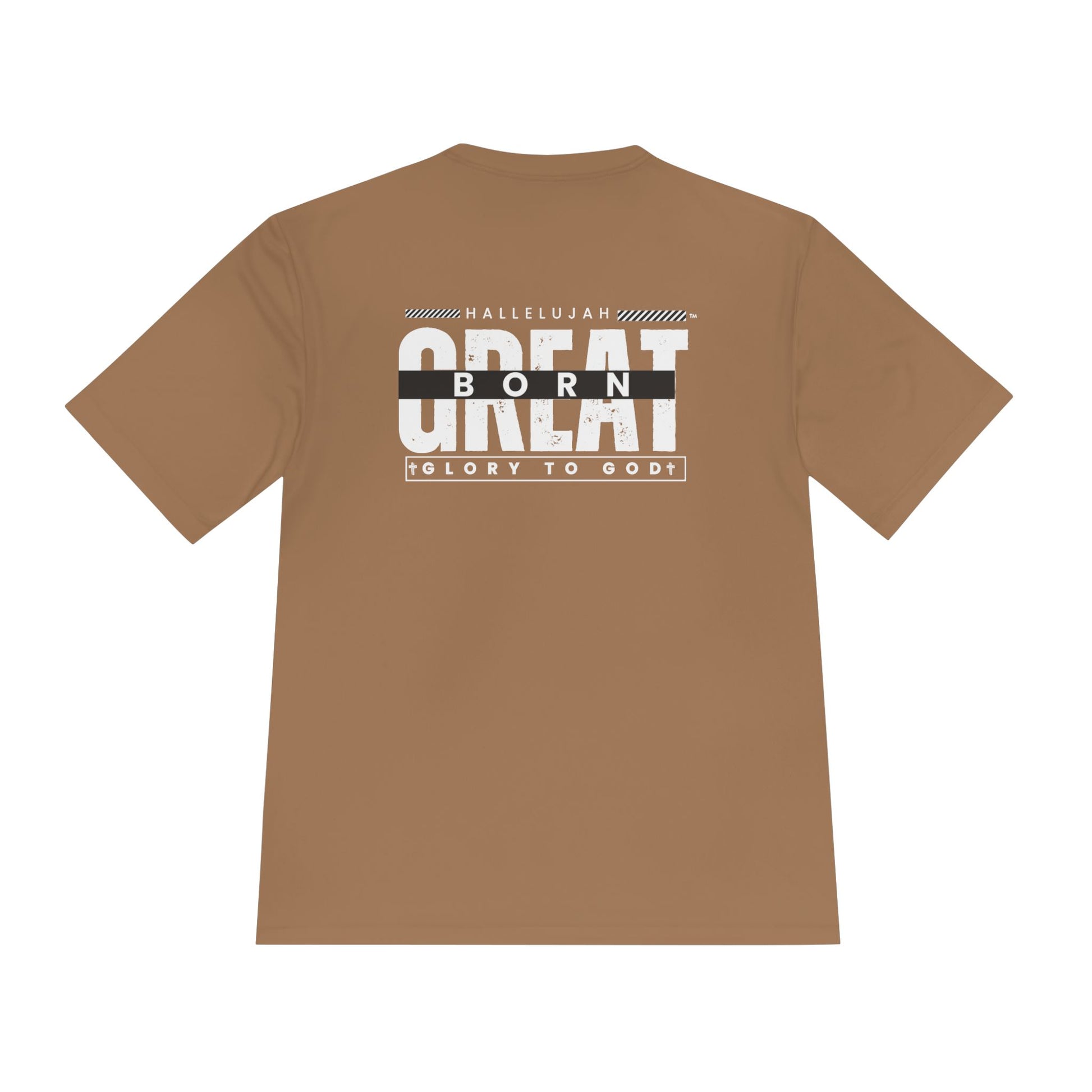 Inspirational Unisex Moisture Wicking Tee - 'Born Great' Design
