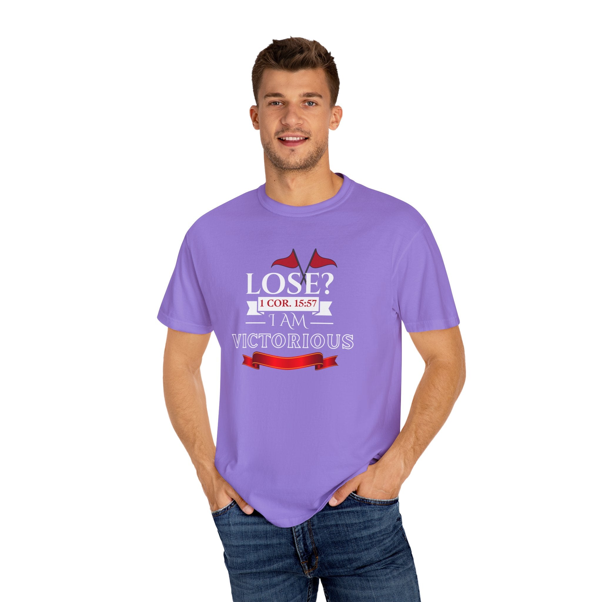 Collection of Victorious Faith Unisex T-Shirt - Lose? I Am Victorious - Inspirational Christian Apparel in a gallery layout