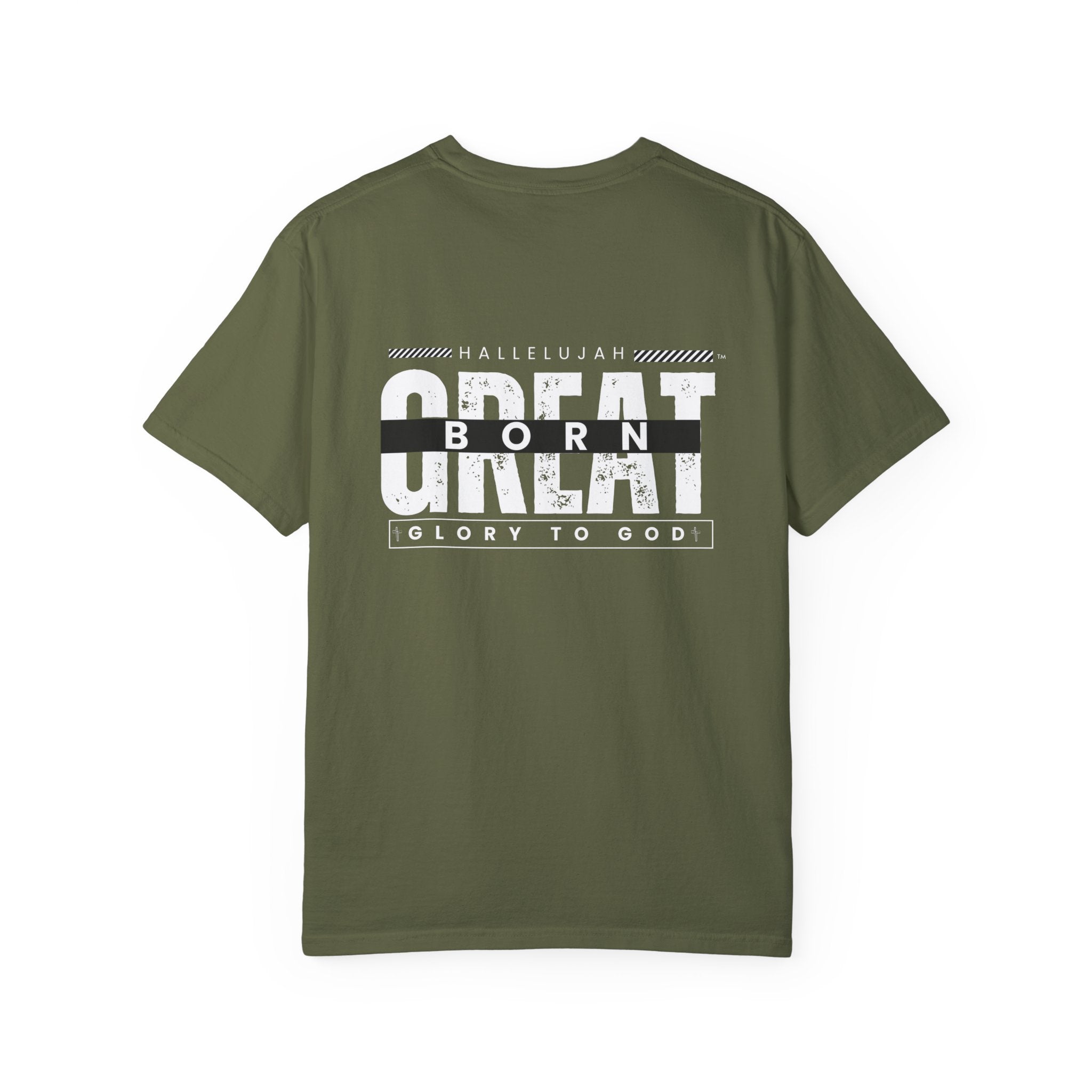 Collection of Christian Unisex T-Shirt - "Hallelujah Born Great" Apparel in a gallery layout