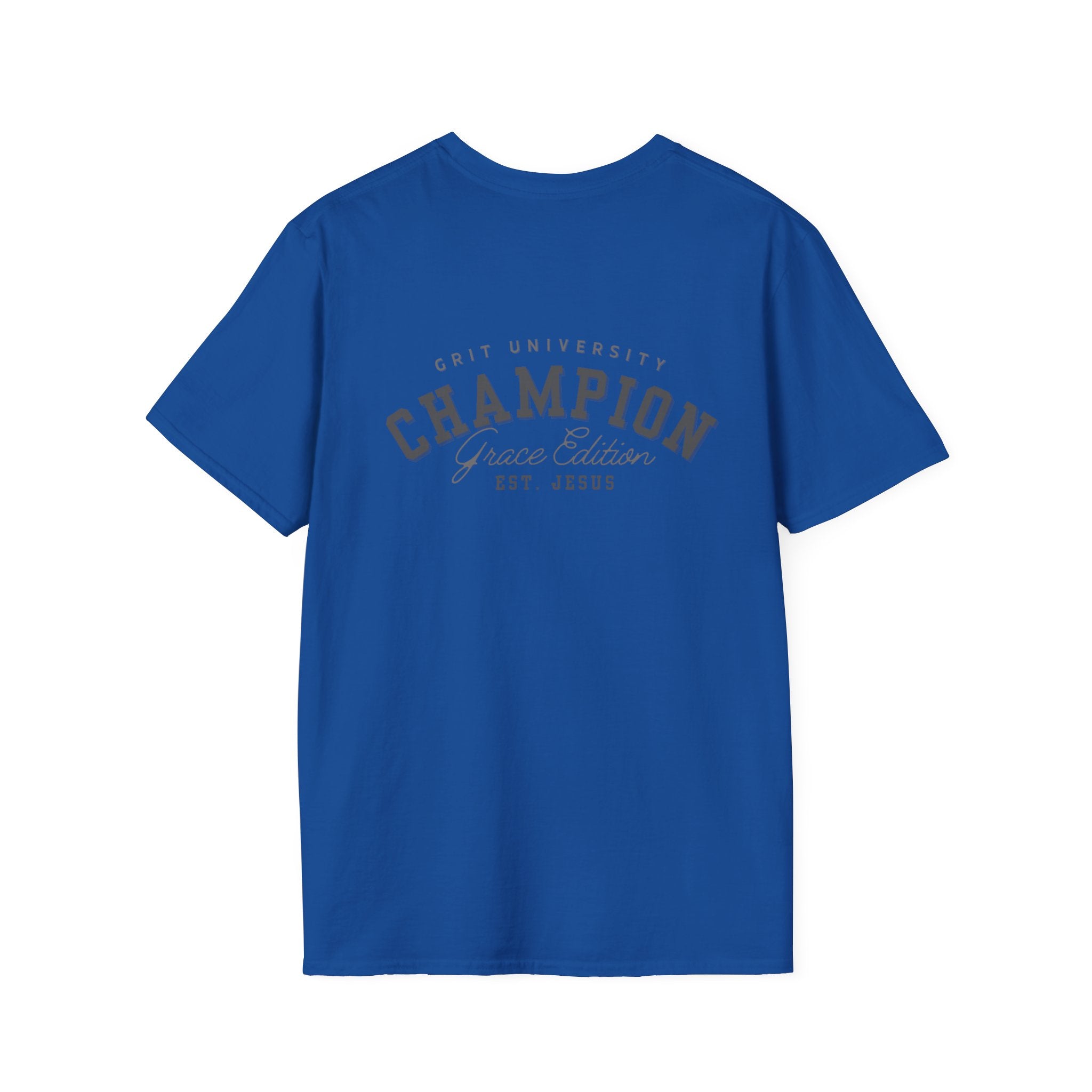 Collection of Christian Champion T-Shirt, Inspirational Tee, Faith Apparel, Gift for Believers, Grace Edition, Everyday Wear in a gallery layout