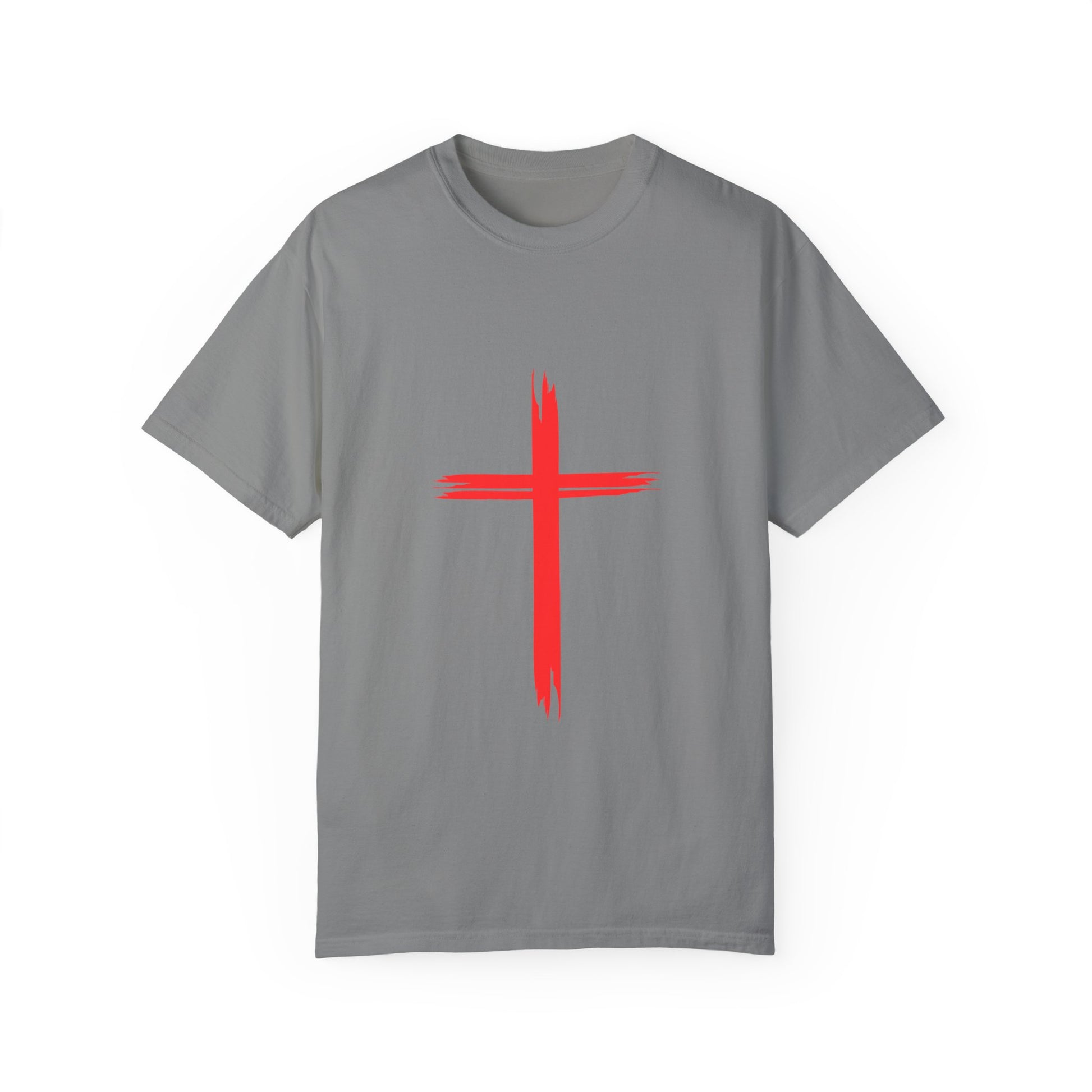 Faith & Love Graphic T-Shirt - Unisex Garment-Dyed with Cross and 316 Heart Design