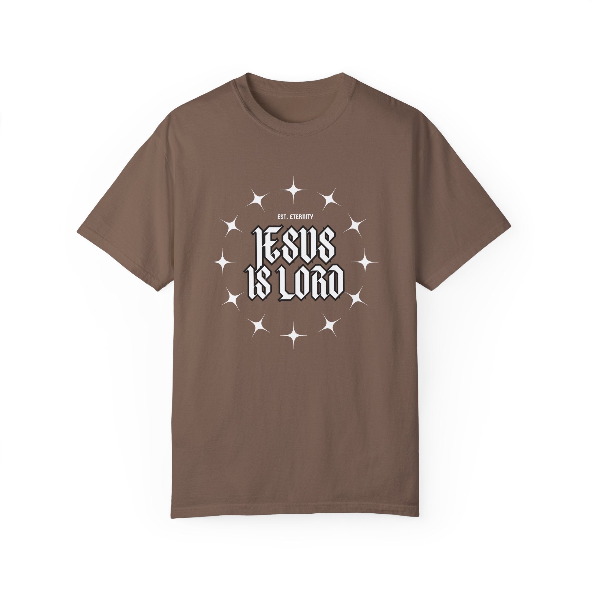 Collection of Jesus Is Lord Unisex Garment-Dyed T-Shirt - Faith-Inspired Apparel in a gallery layout