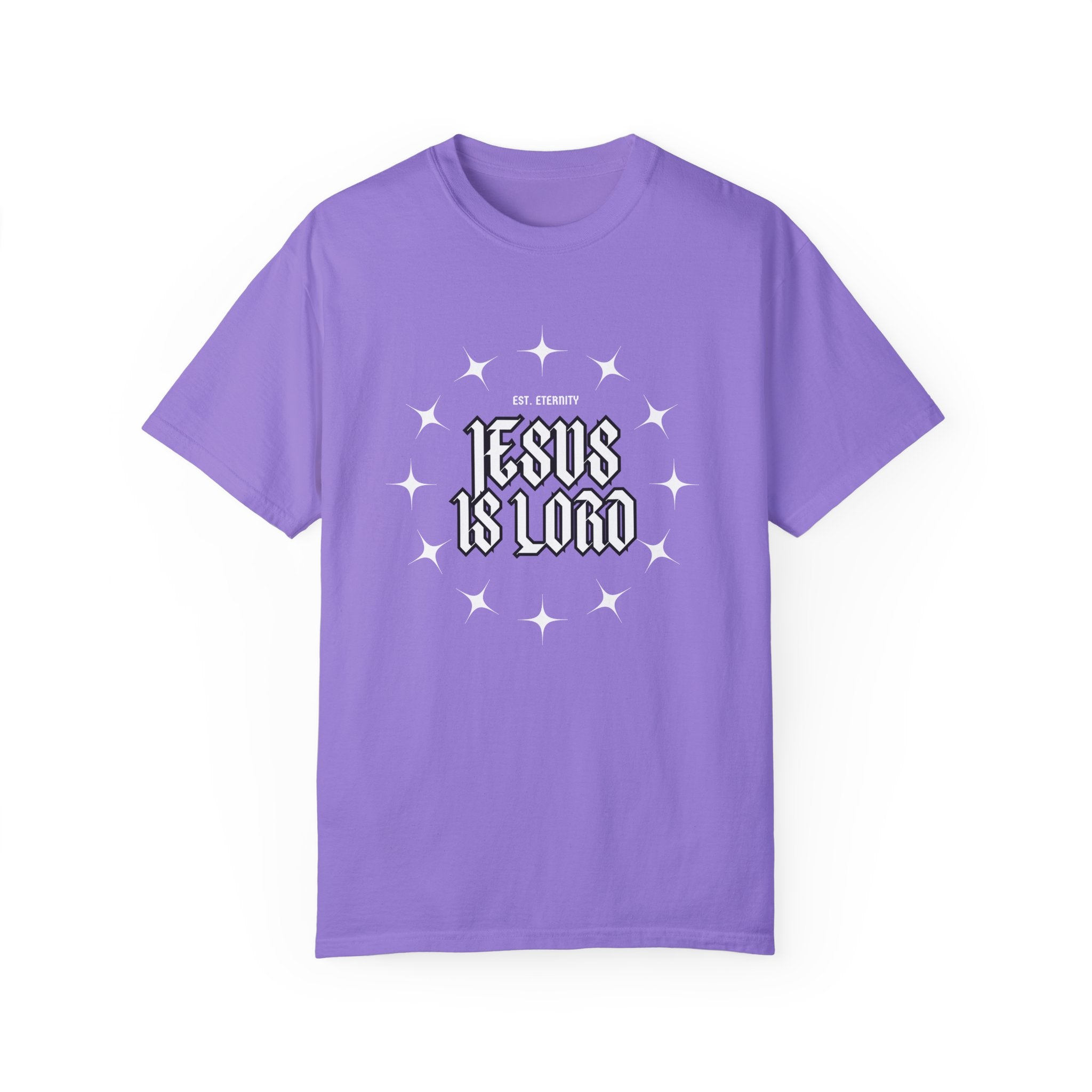 Collection of Jesus Is Lord Unisex Garment-Dyed T-Shirt - Faith-Inspired Apparel in a gallery layout