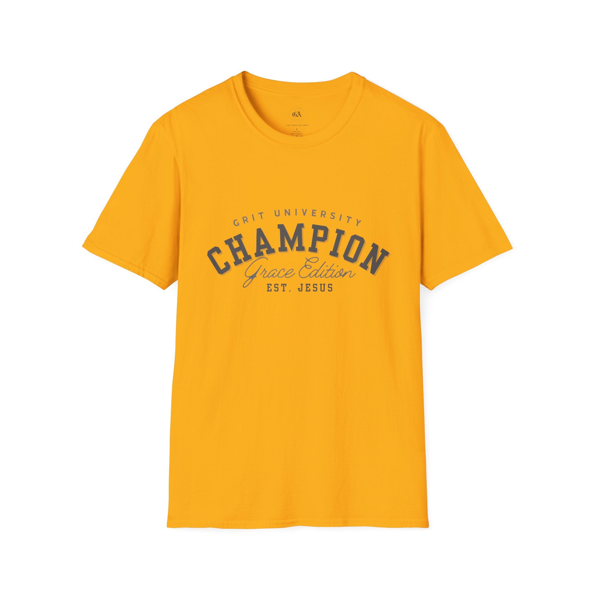 Collection of Christian Champion T-Shirt, Inspirational Tee, Faith Apparel, Gift for Believers, Grace Edition, Everyday Wear in a gallery layout