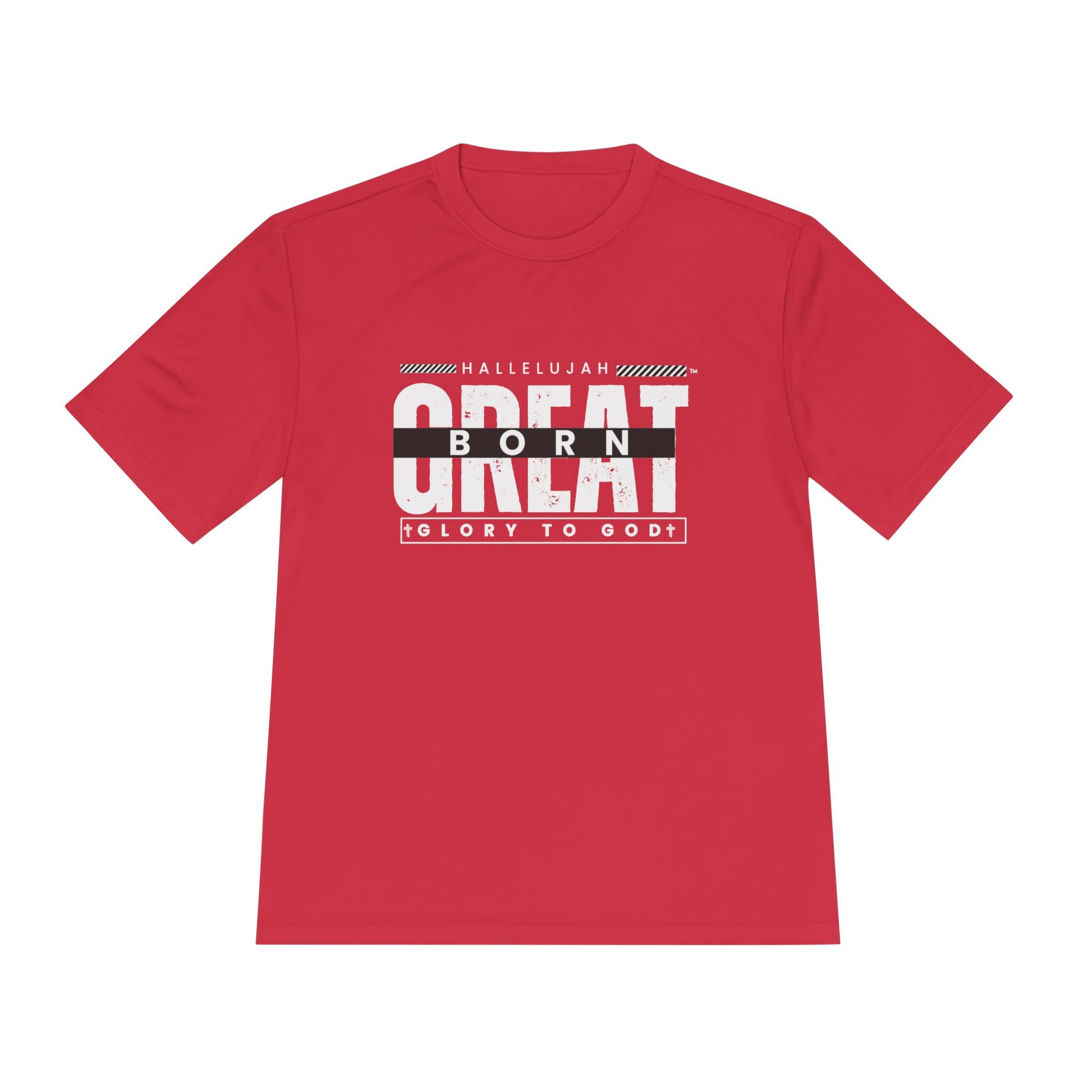 Inspirational Unisex Moisture Wicking Tee - 'Born Great' Design