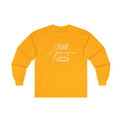 Collection of Crown & Thorn Jesus Unisex Long Sleeve Tee - Faith Inspired Apparel in a gallery layout