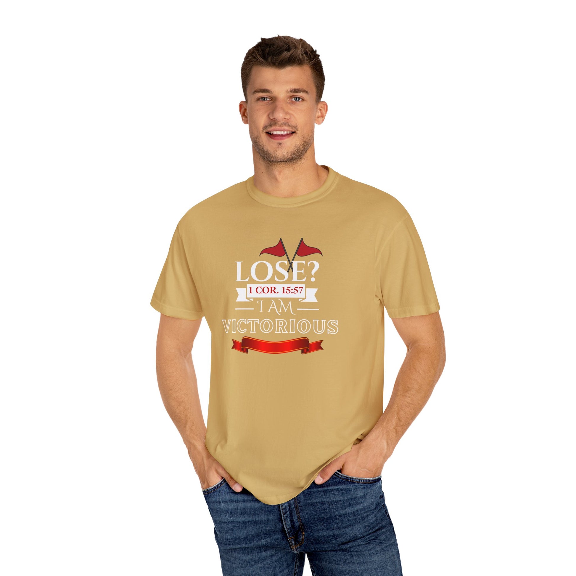Victorious Faith Unisex T-Shirt - Lose? I Am Victorious - Inspirational Christian Apparel