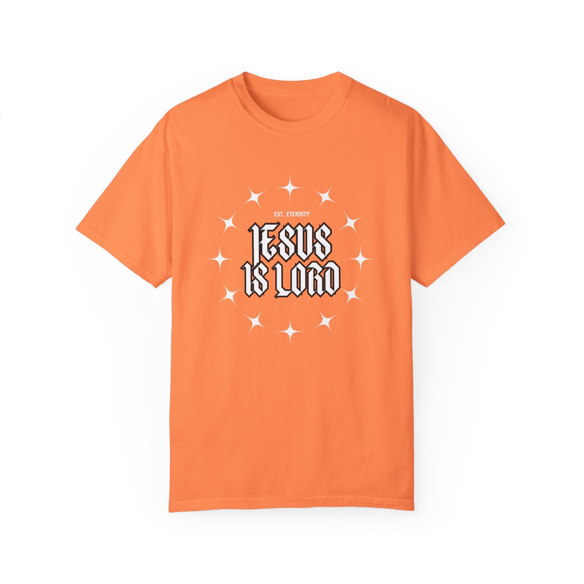Collection of Jesus Is Lord Unisex Garment-Dyed T-Shirt - Faith-Inspired Apparel in a gallery layout