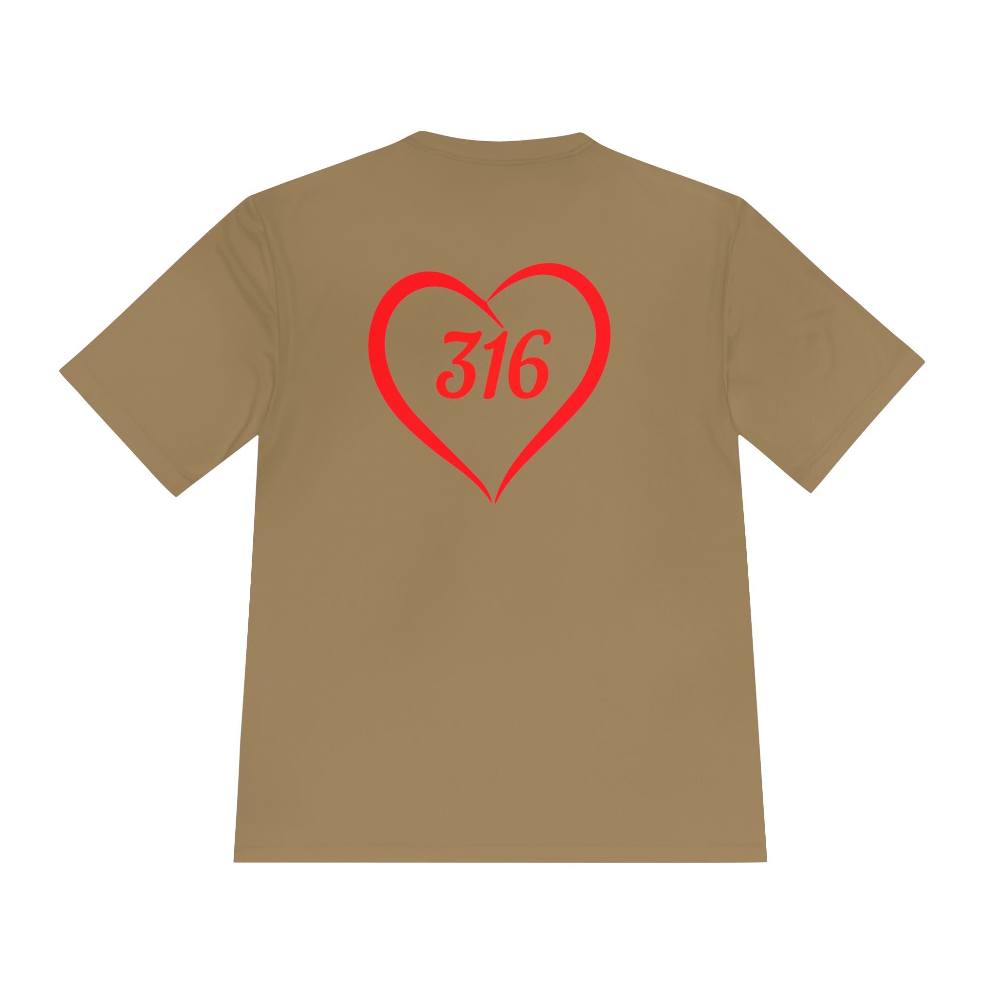 Collection of Unisex Moisture Wicking Tee - Cross and Heart 316 Design in a gallery layout