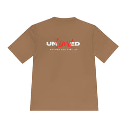 Collection of Unisex Moisture Wicking Tee - 'Unlimited' Inspirational Sportswear in a gallery layout