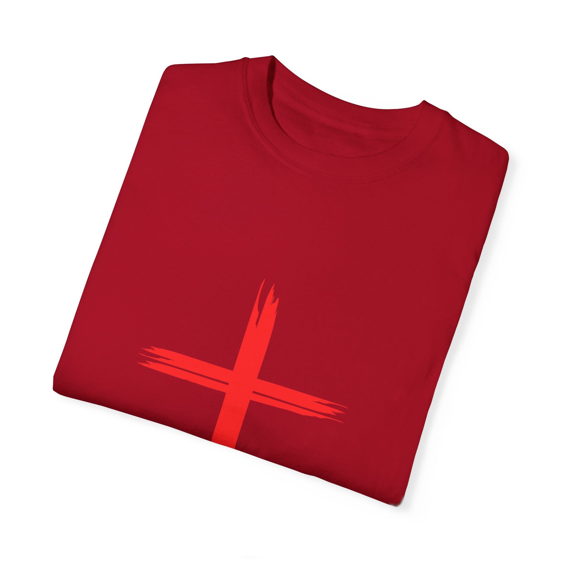 Faith & Love Graphic T-Shirt - Unisex Garment-Dyed with Cross and 316 Heart Design
