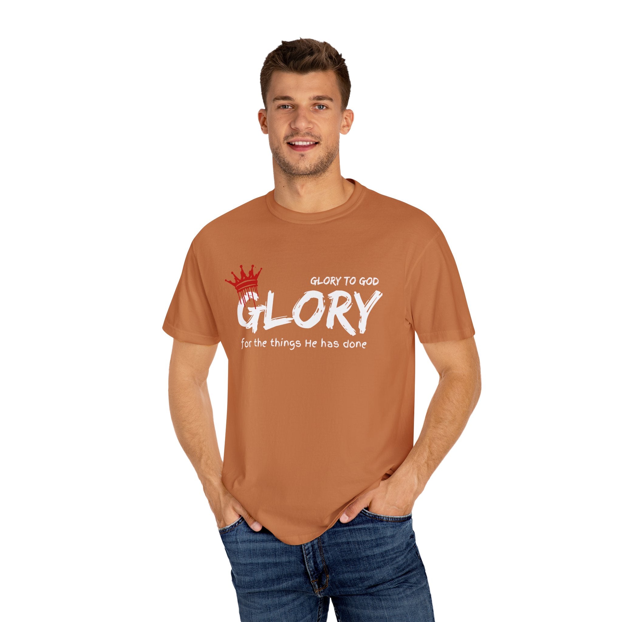 Collection of Faith-Inspired Unisex T-Shirt - 'Glory to God' Design in a gallery layout