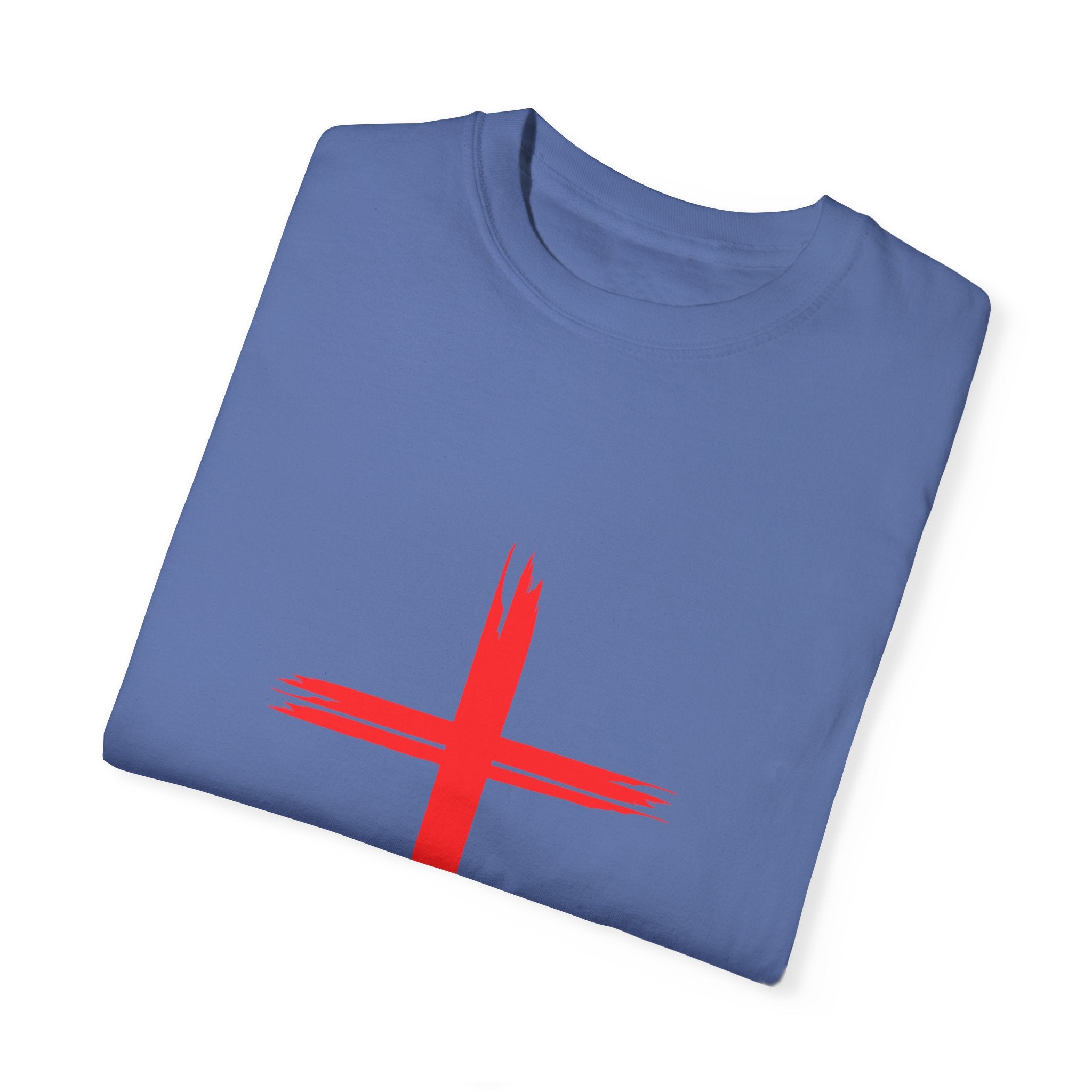 Collection of Faith & Love Graphic T-Shirt - Unisex Garment-Dyed with Cross and 316 Heart Design in a gallery layout