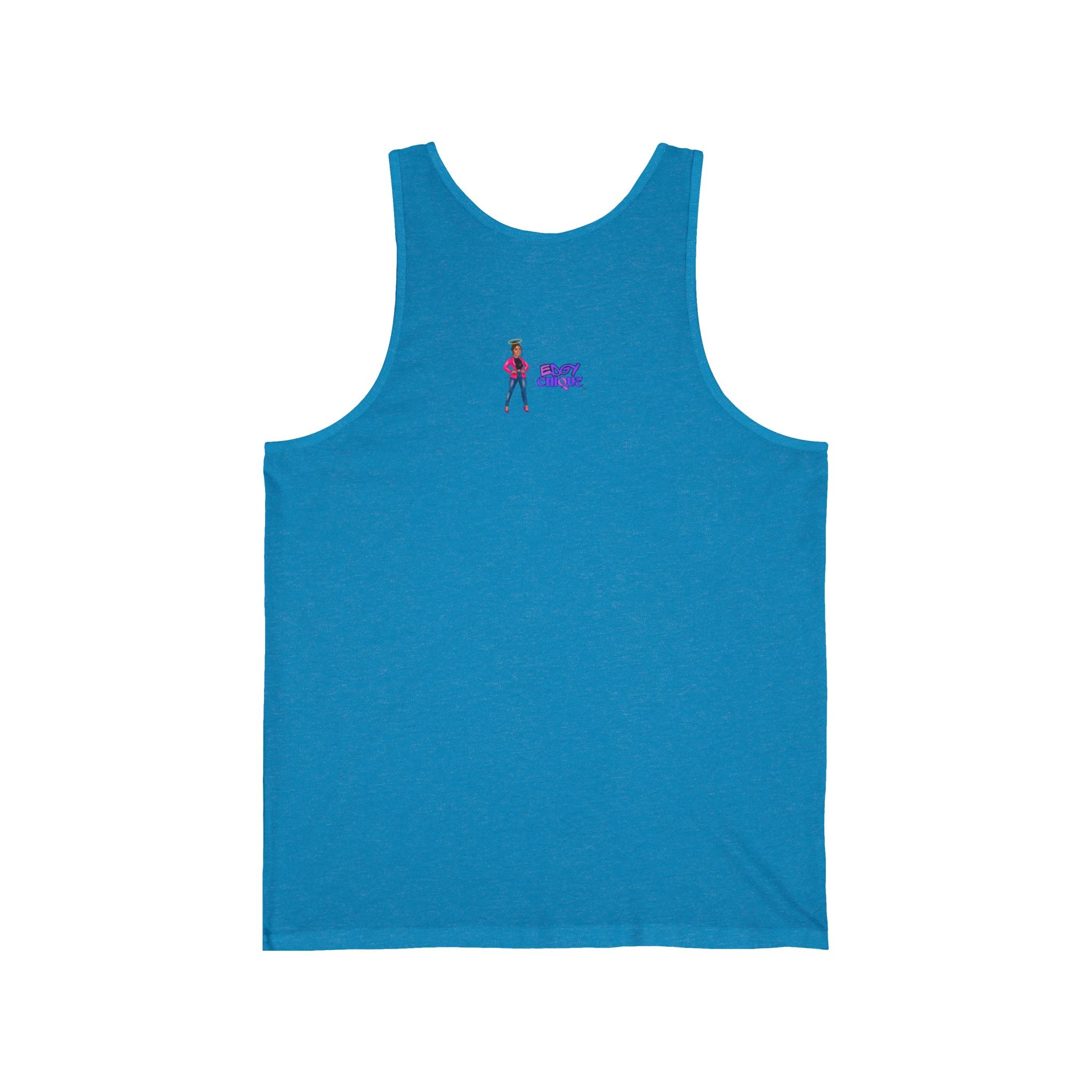 Collection of Edgy Chique Unisex Jersey Tank - Fun & Stylish Graphic Tank Top for Everyday Wear in a gallery layout
