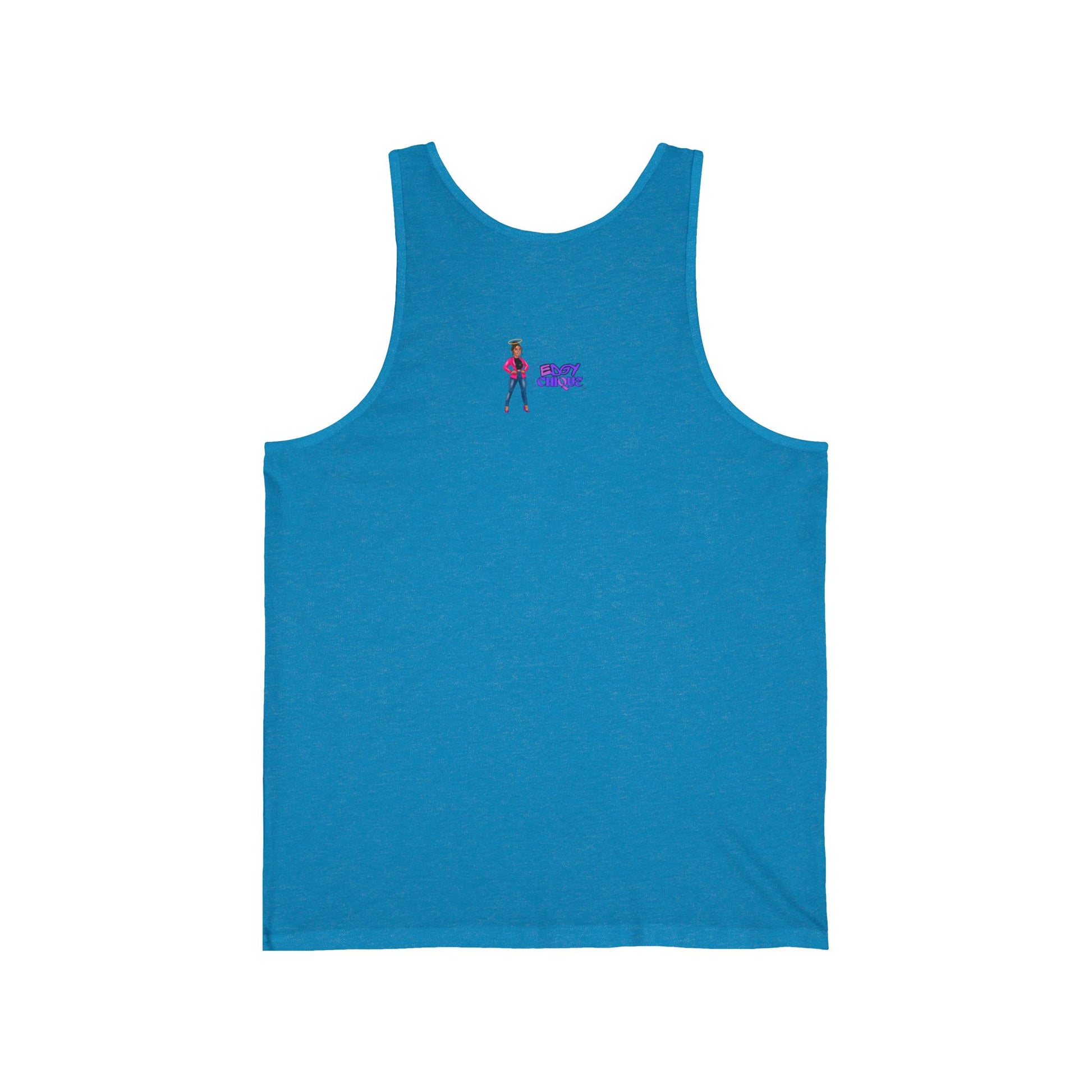 Edgy Chique Unisex Jersey Tank - Fun & Stylish Graphic Tank Top for Everyday Wear