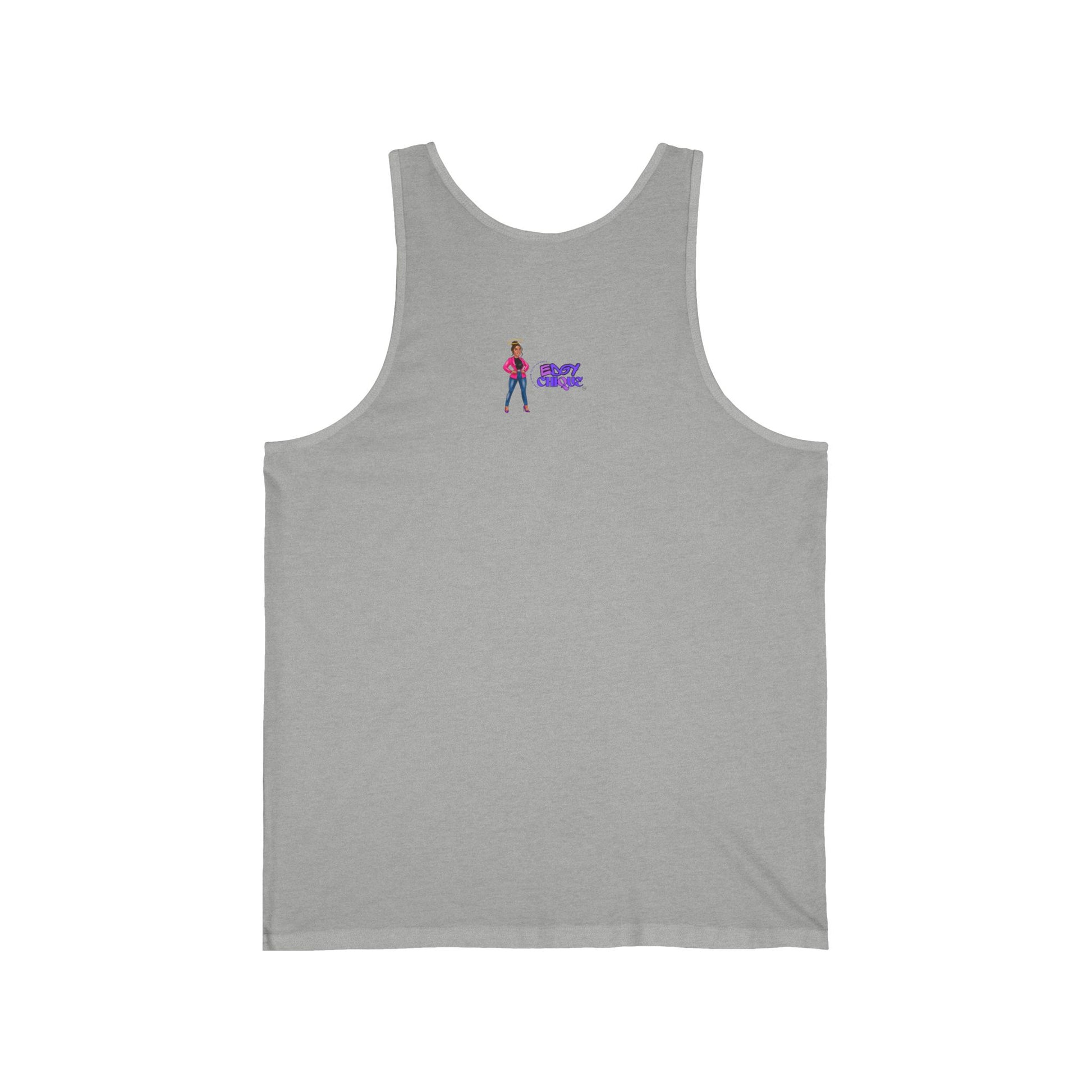 Edgy Chique Unisex Jersey Tank - Fun & Stylish Graphic Tank Top for Everyday Wear