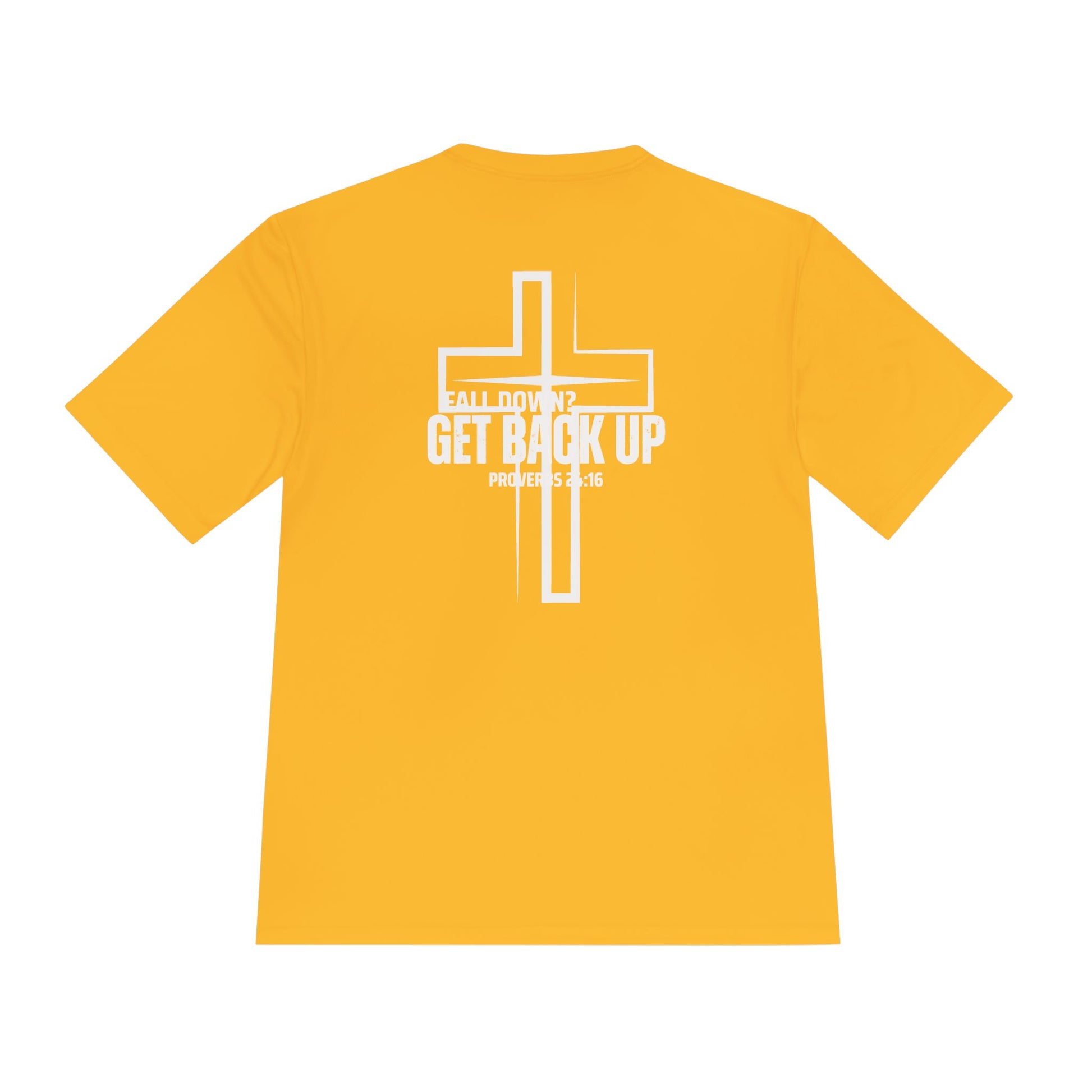Unisex Moisture Wicking Tee - 'Get Back Up' Inspirational Christian Shirt
