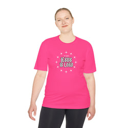 Collection of Unisex Moisture Wicking Tee - 'Jesus is Lord' Inspirational Activewear in a gallery layout