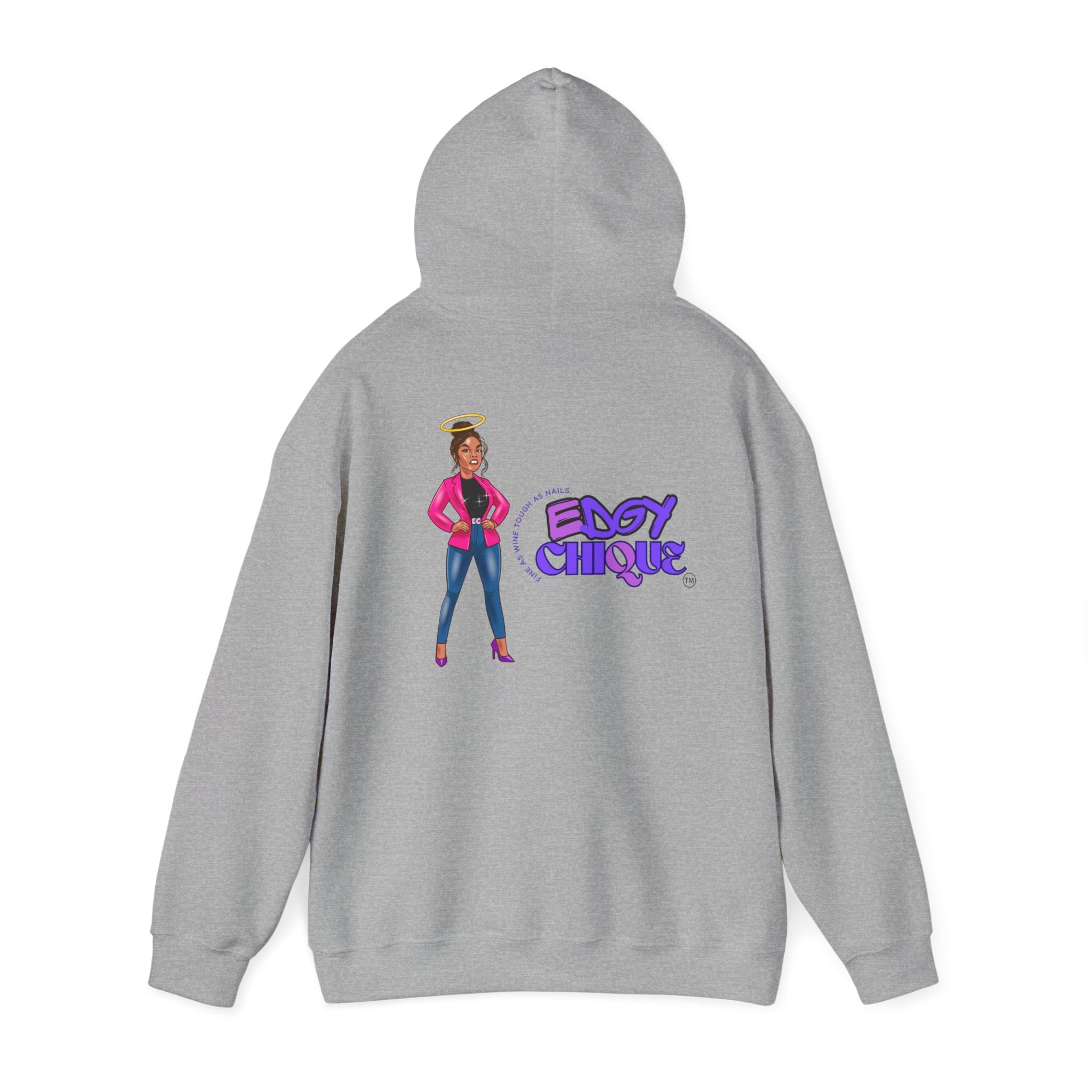 Collection of Sudadera con capucha unisex Edgy Chique Heavy Blend™: jersey gráfico moderno para entusiastas de la ropa urbana in a gallery layout