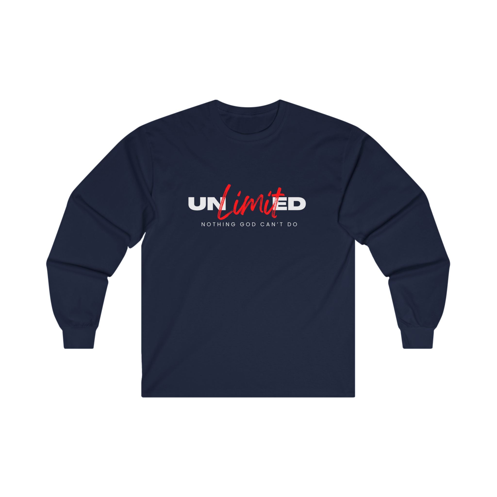 Collection of Unlimited Nothing God Can't Do - Long Sleeve Tee in a gallery layout