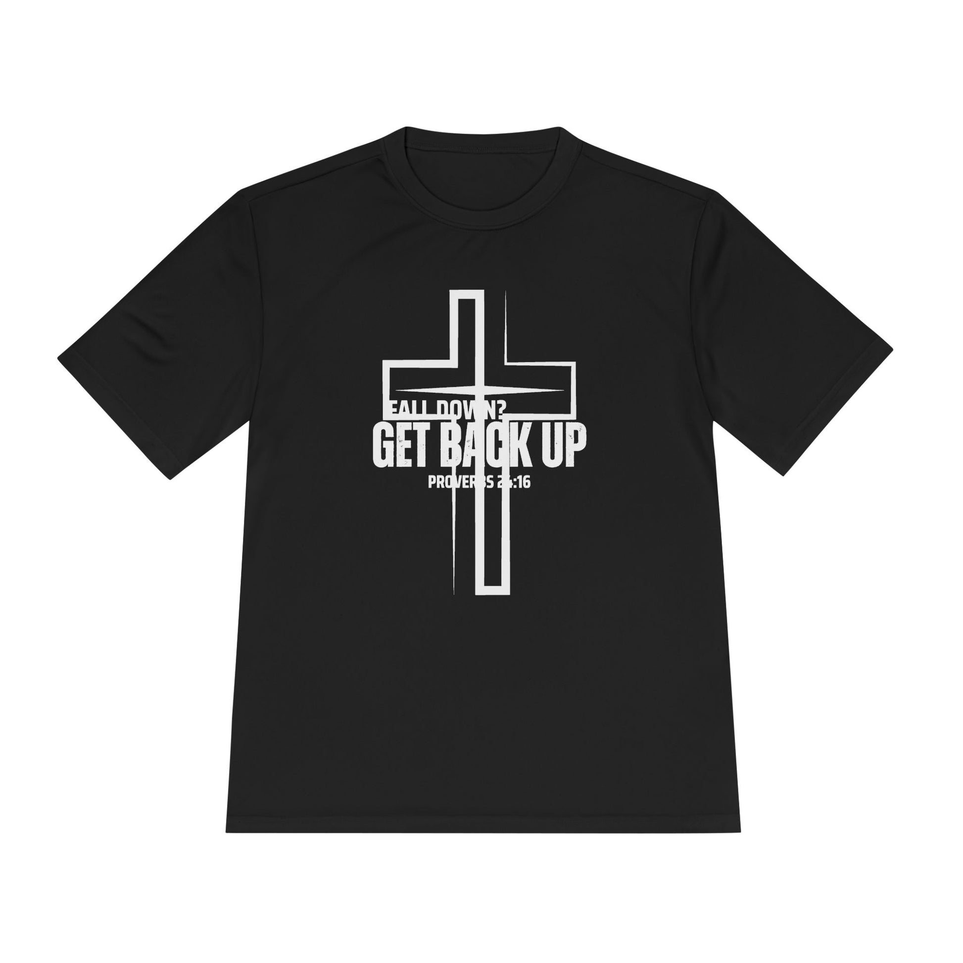 Unisex Moisture Wicking Tee - 'Get Back Up' Inspirational Christian Shirt