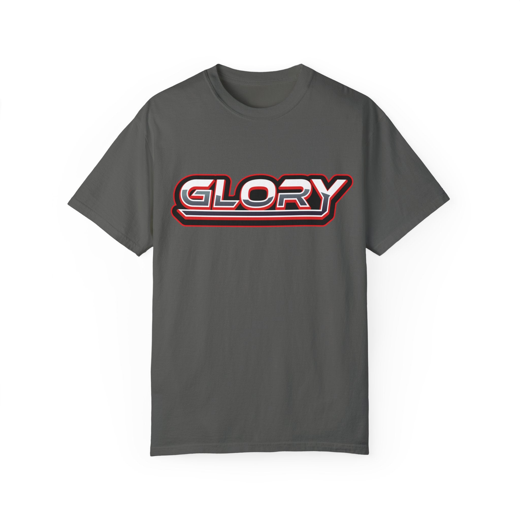 Collection of Unisex Garment-Dyed T-Shirt - 'GLORY' Graphic Tee for Everyday Wear in a gallery layout