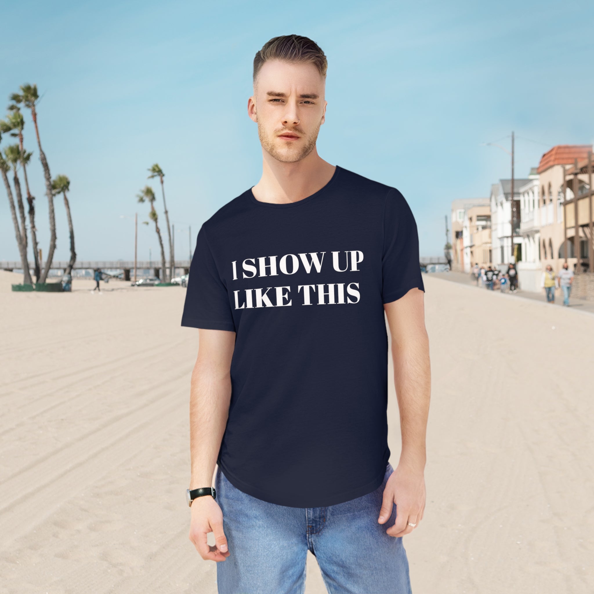 Collection of Statement Tee for Confident Men, Casual Wear, Fashion Tee, Comfortable Jersey Shirt, Everyday Style, Unique Gift Idea in a gallery layout