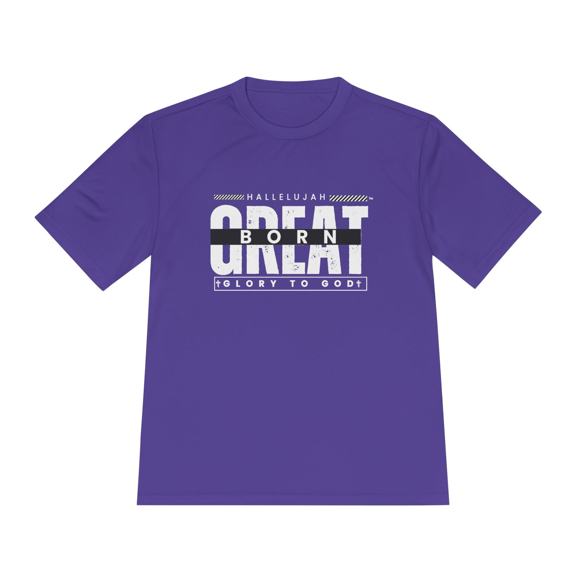 Inspirational Unisex Moisture Wicking Tee - 'Born Great' Design